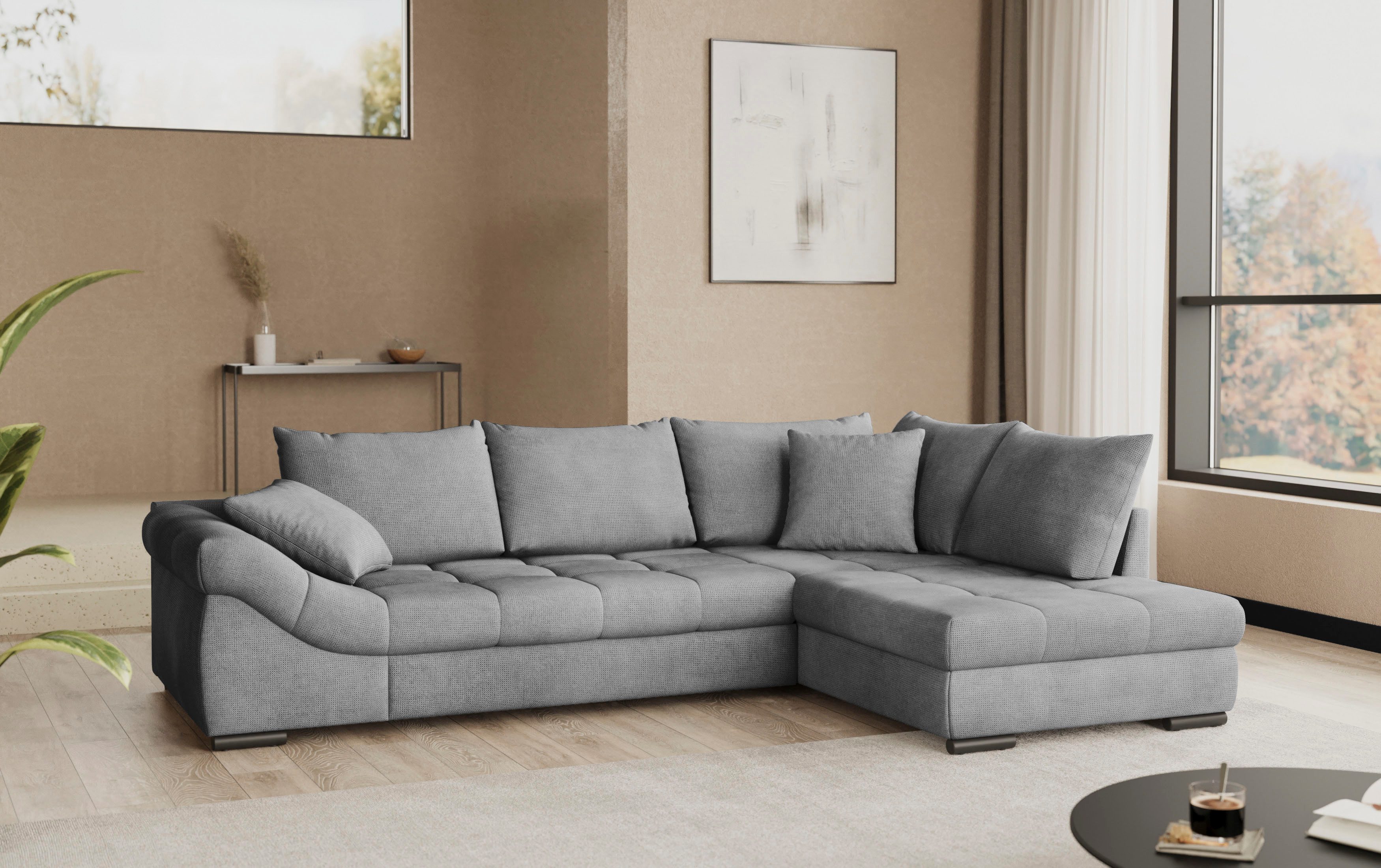Mr. Couch Ecksofa "Allegro, L-Form", mit Hochschläfer-Bettauszug, wahlweise günstig online kaufen