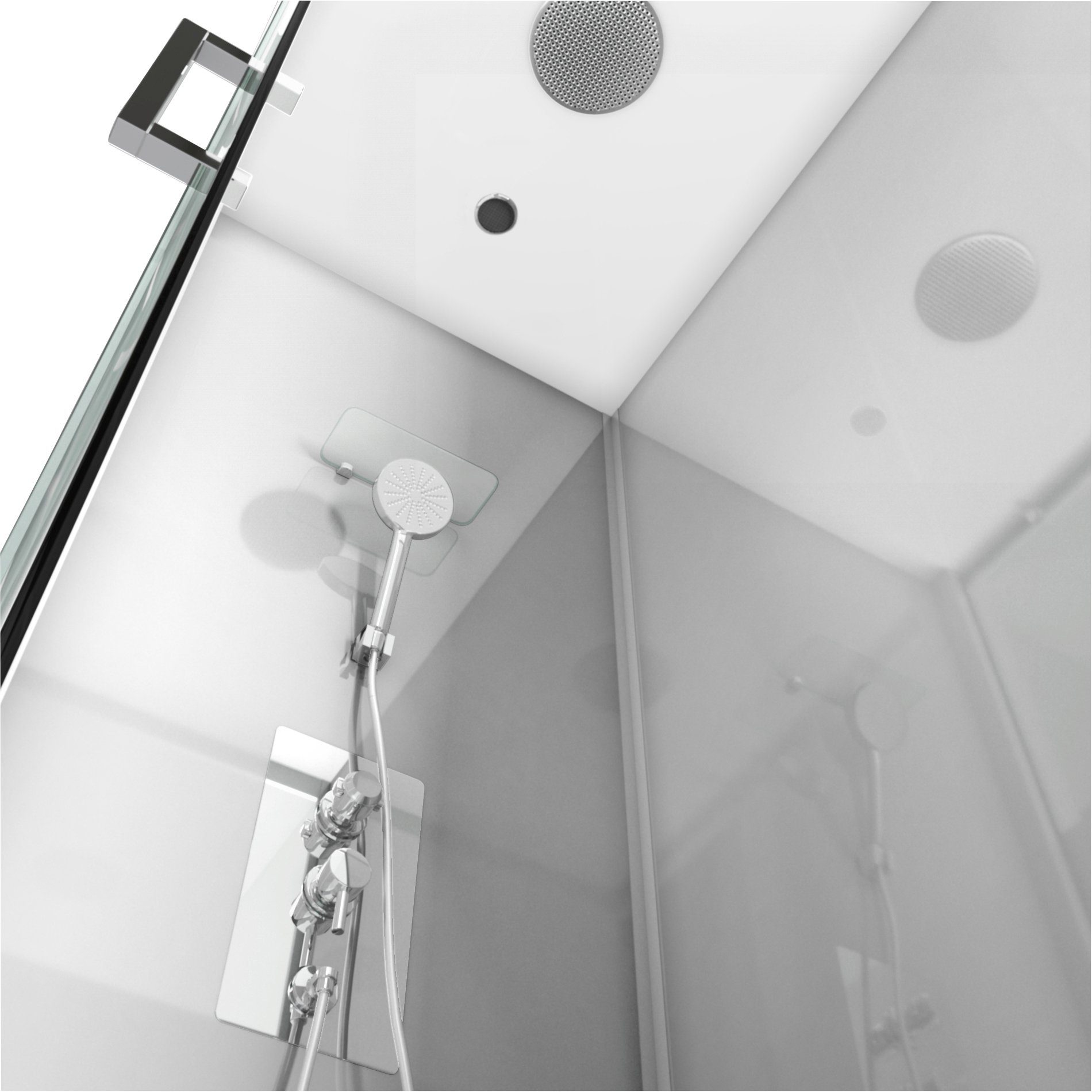 Marwell Komplettdusche Grey River Rectangle, BxT: 110x80 cm, Einscheibensicherheitsglas, inkl. Armaturen