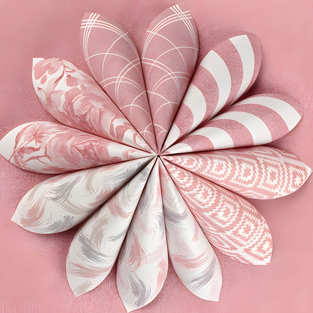PAPSTAR Papierserviette 250 x Servietten ROYAL Collection 1/4-Falz 40 cm x 40 cm bordeaux Rose