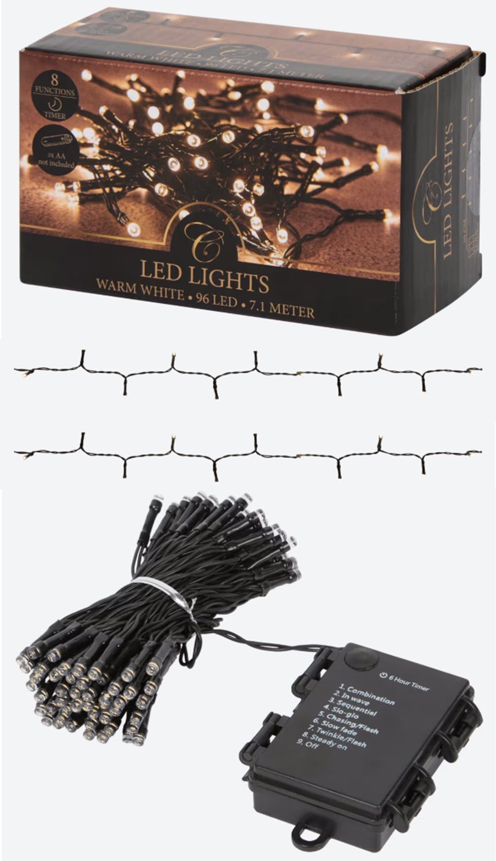 Spectrum LED-Lichterkette Weihnachtsbeleuchtung 200 LED 400 günstig online kaufen