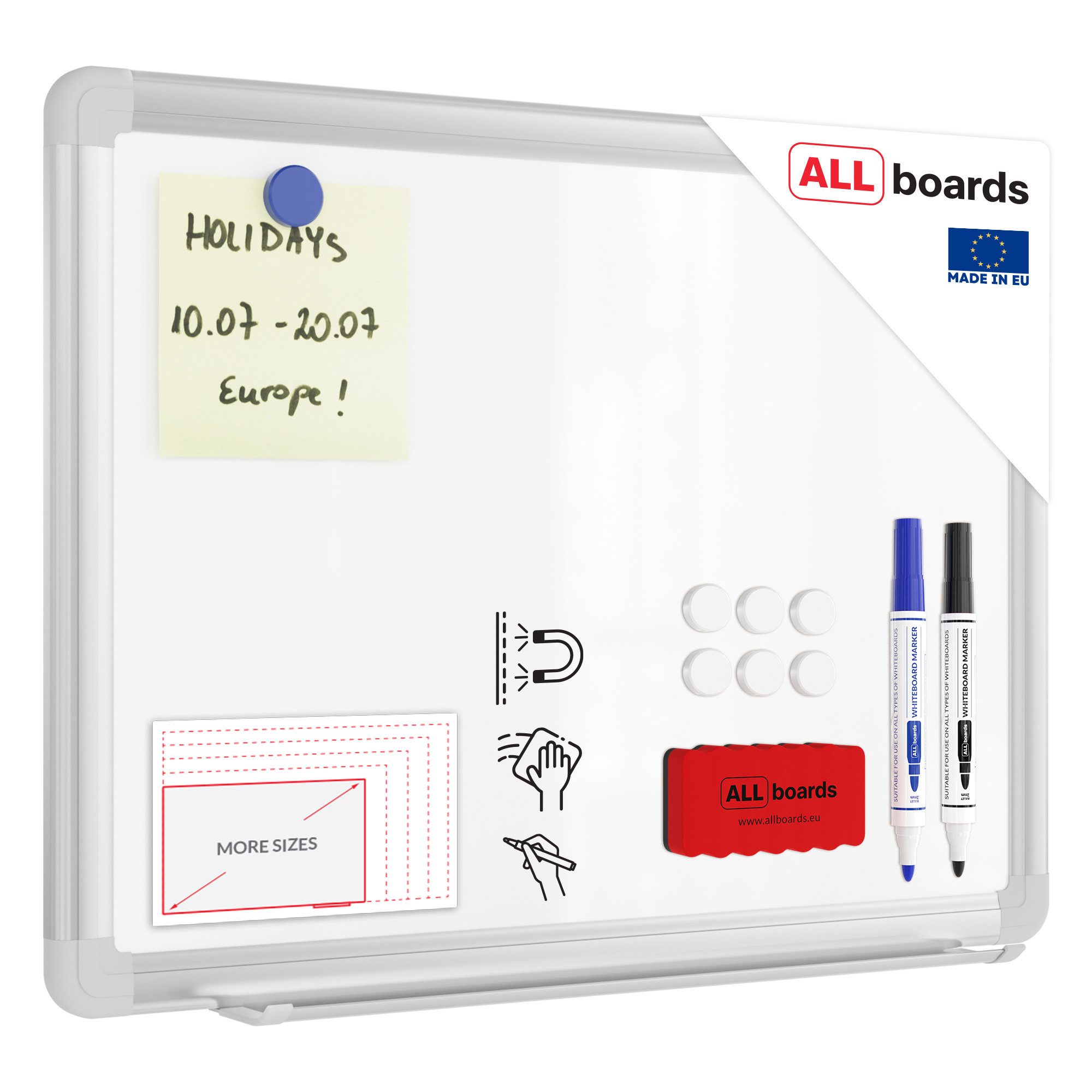 ALLboards Magnettafel ALLboards Magnetisches Whiteboard Magnettafel Premium EXPO