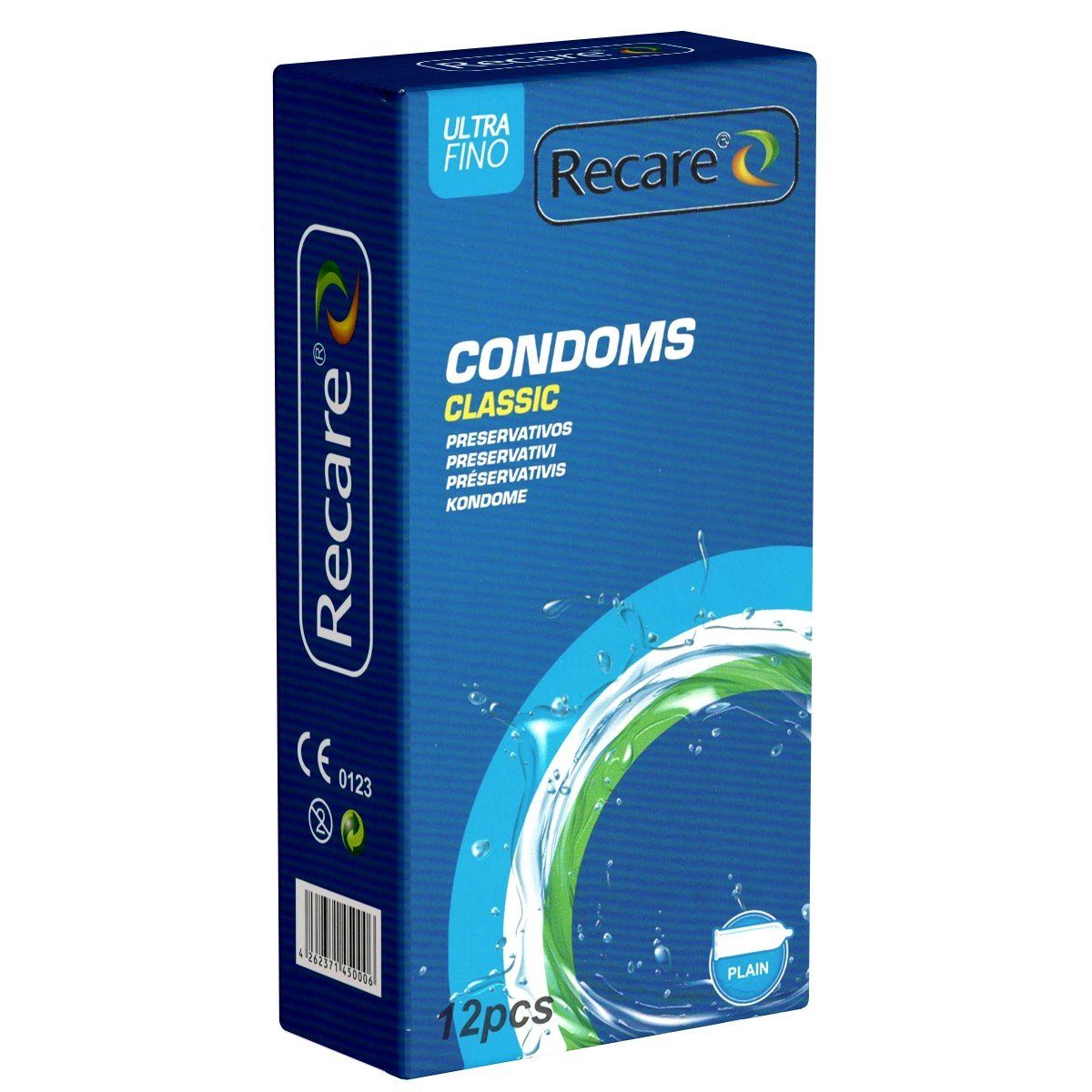 Recare Kondome Classic - sichere Kondome Packung mit, 12 St., Kondome für einen gefühlvollen Liebesakt