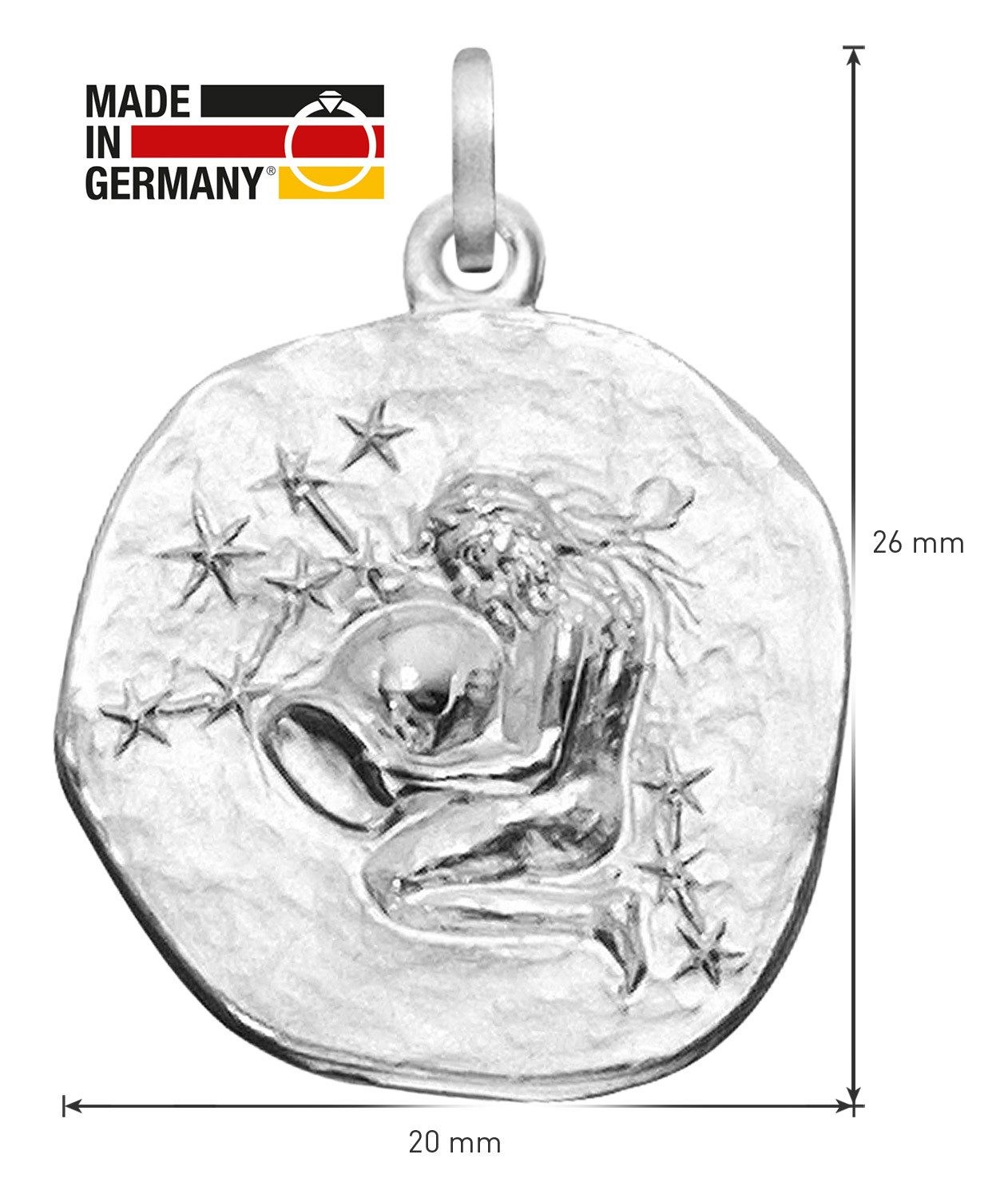 trendor Kette mit Anhänger Wassermann Ø 20 mm und 925 Silber