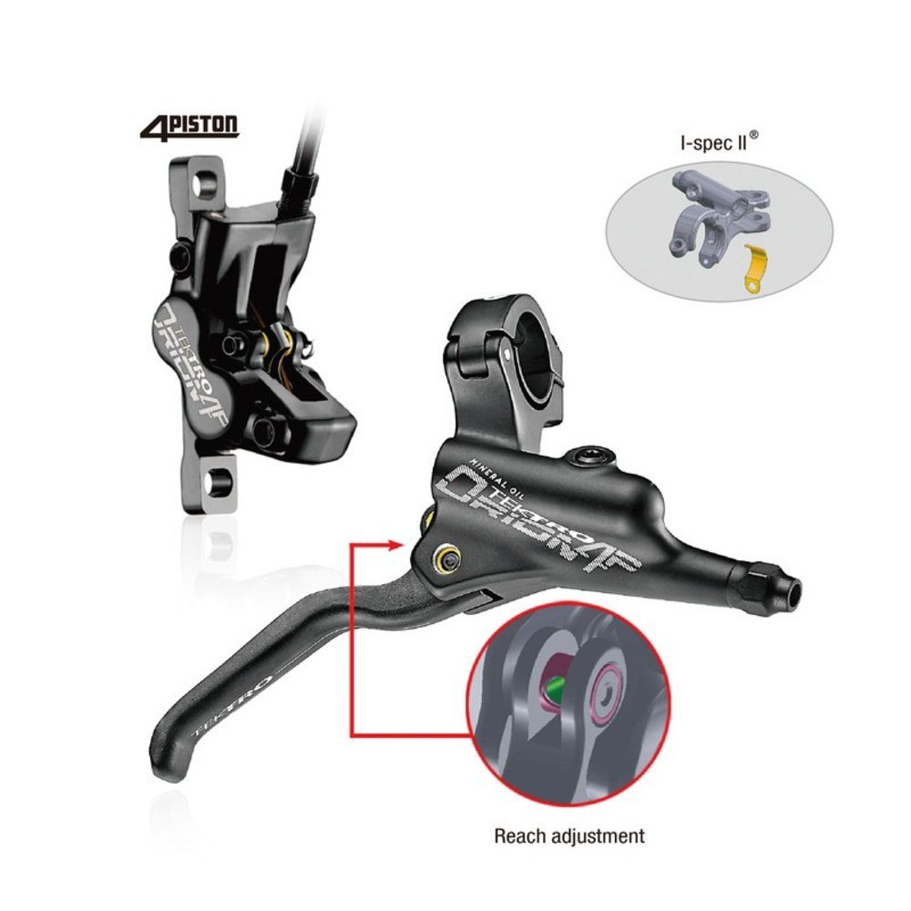 Tektro Scheibenbremse Scheibenbremse Orion 4P rechts, 1900 mm, ohne Zubehör