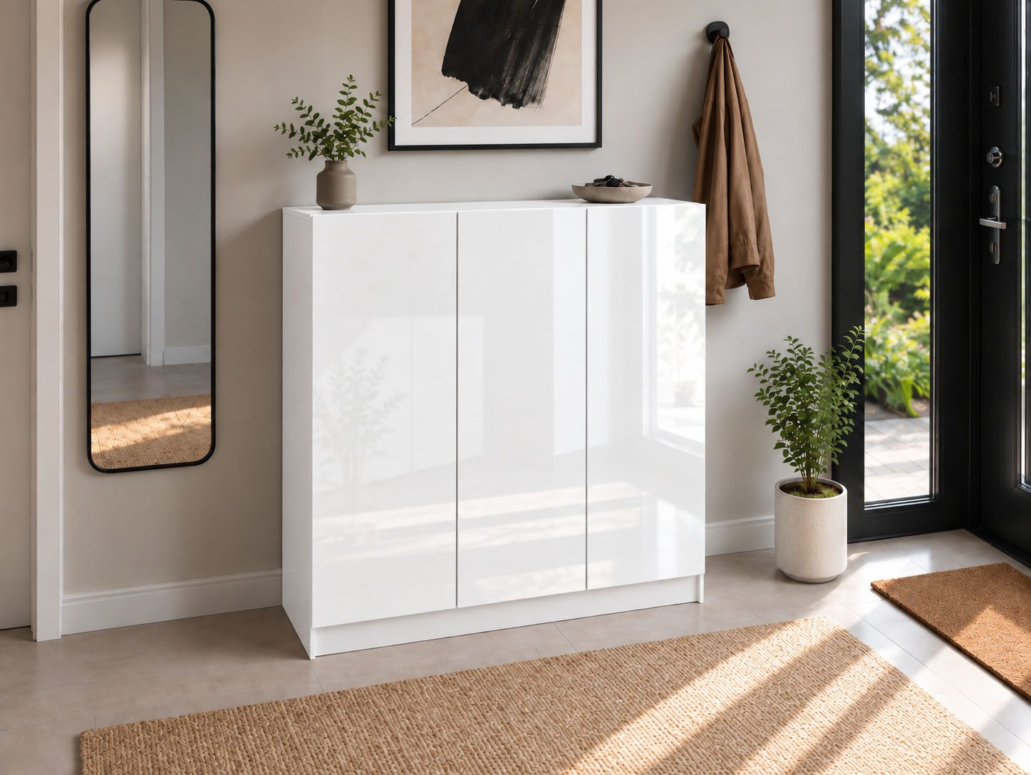 borchardt Möbel Schuhschrank Vaasa, Breite 114 cm, Höhe 120 cm, 12 Fächer Breite 114 cm