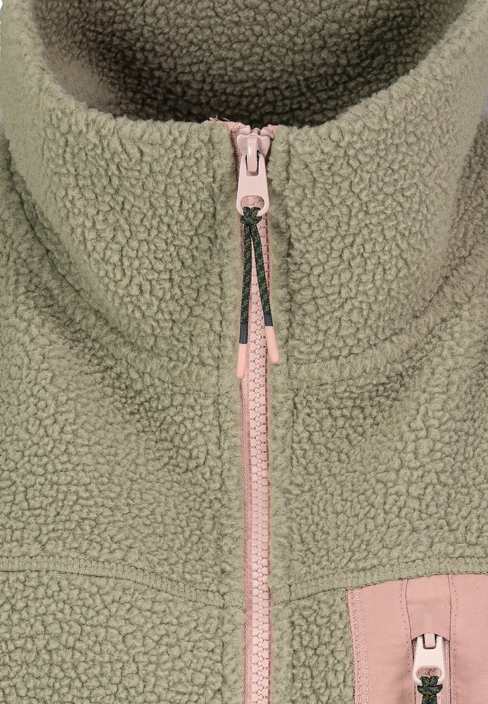 Fleeceweste mit SUBLEVEL middle-green Brusttasche Fleeceweste