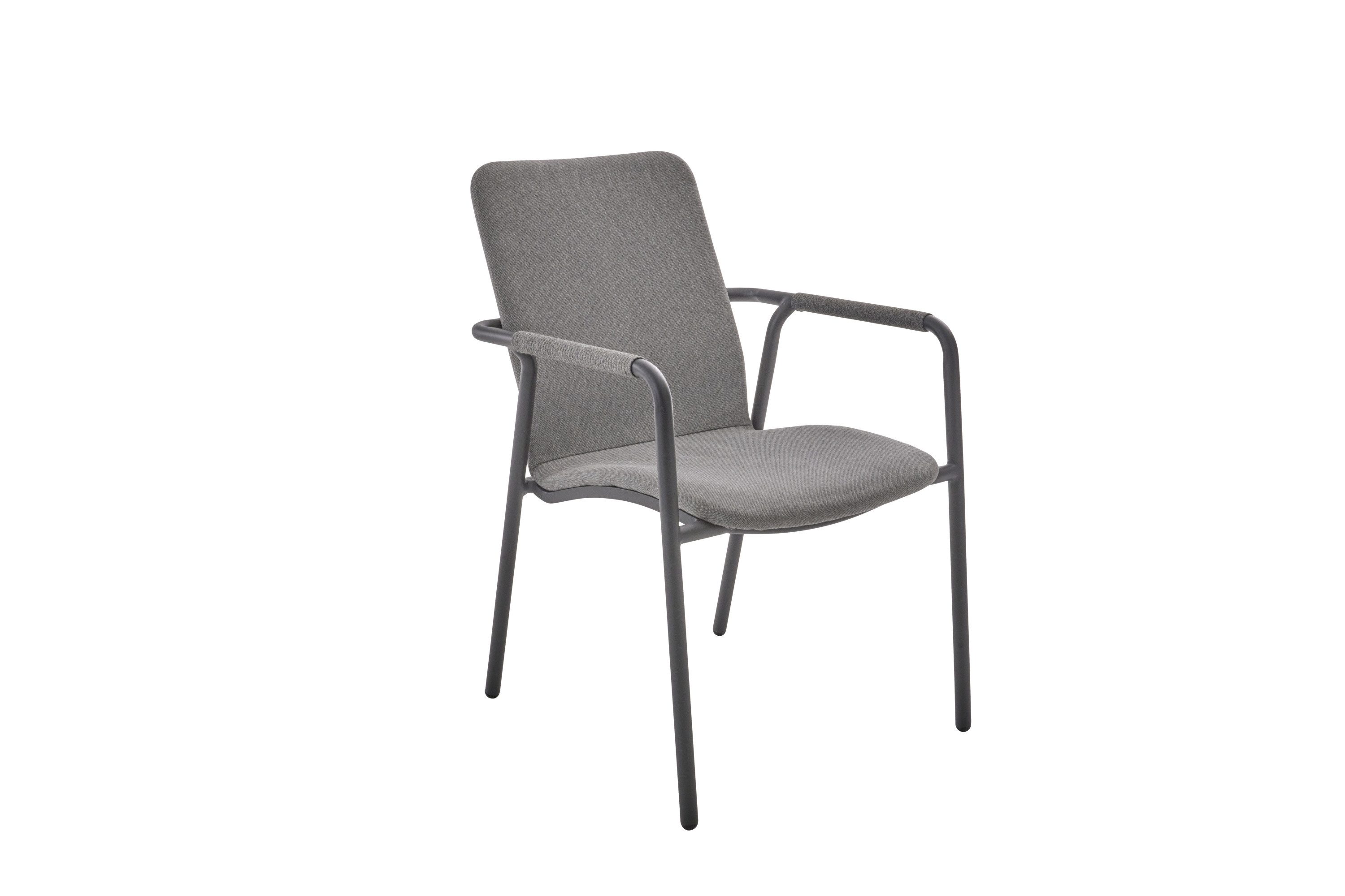 Outdoor Gartenstuhl Stapelstuhl outdoor REPTON BHT 57x86x65 cm grau Gartenstuhl