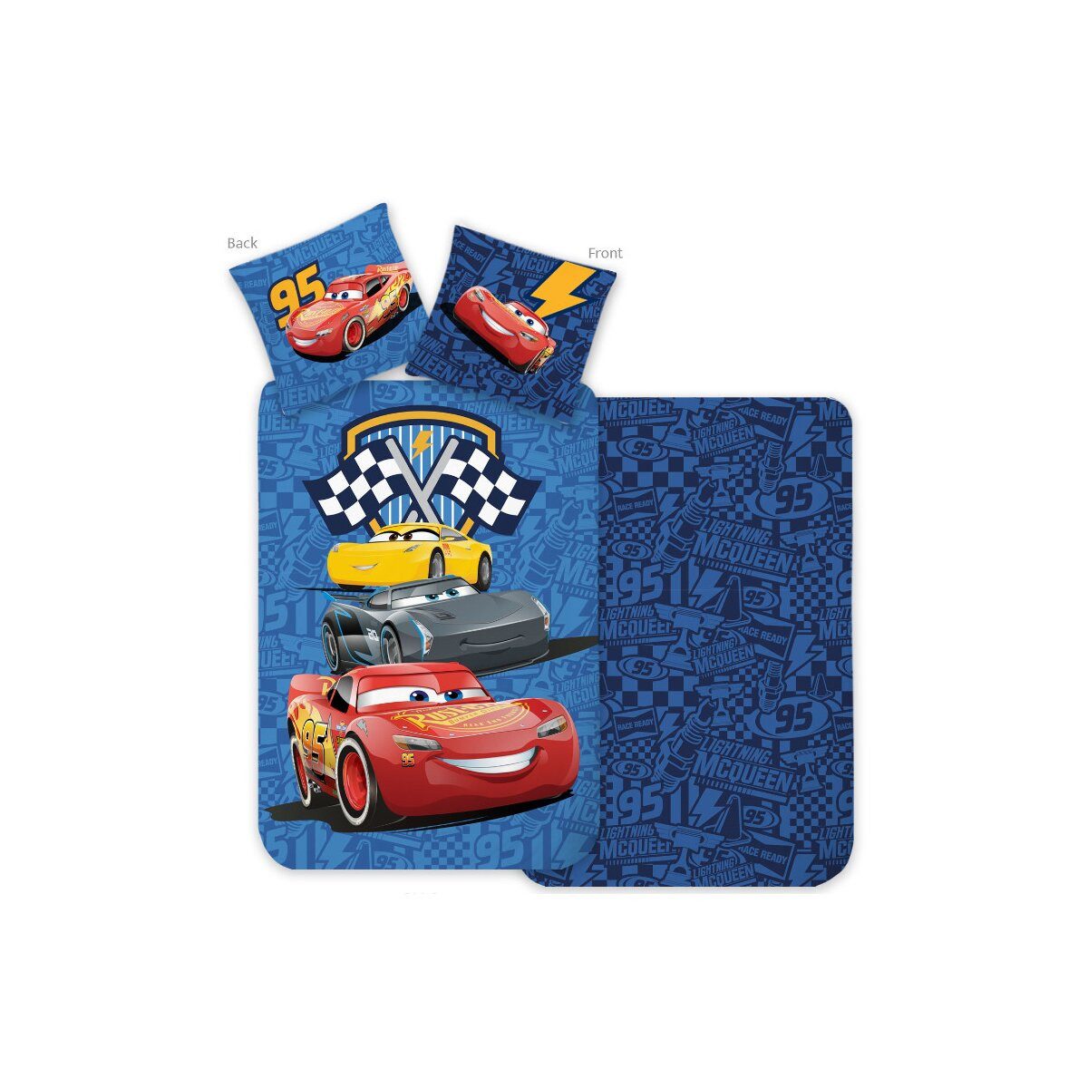 Disney Kinderbettwäsche Disney Cars Racing Crew Bettwäsche 140x200cm