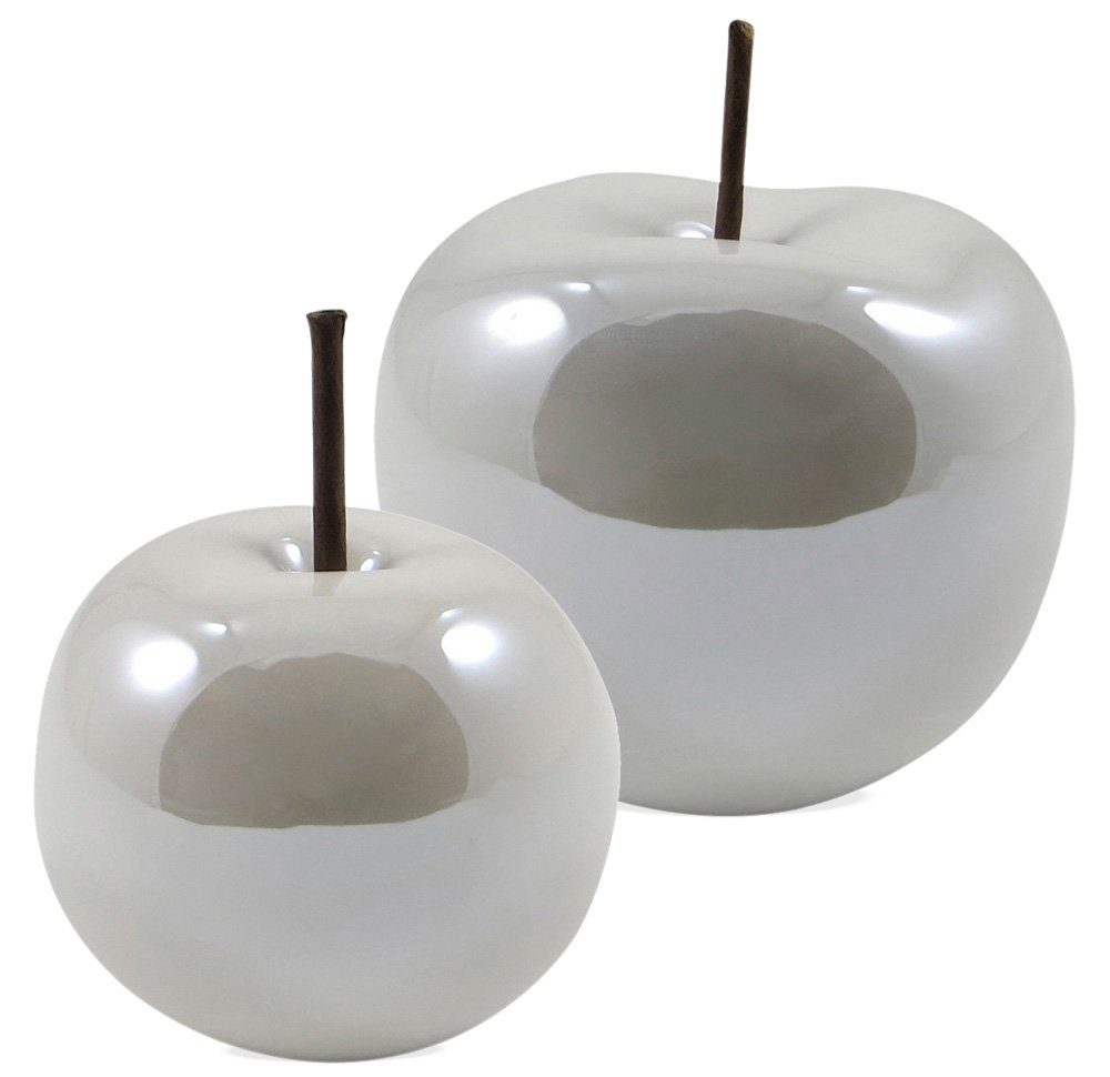 Äpfel Stk. & weiß 1 Dekofigur Deko-Obst cm 12x12x9,5 St) Deko (1 HOBBY matches21 HOME