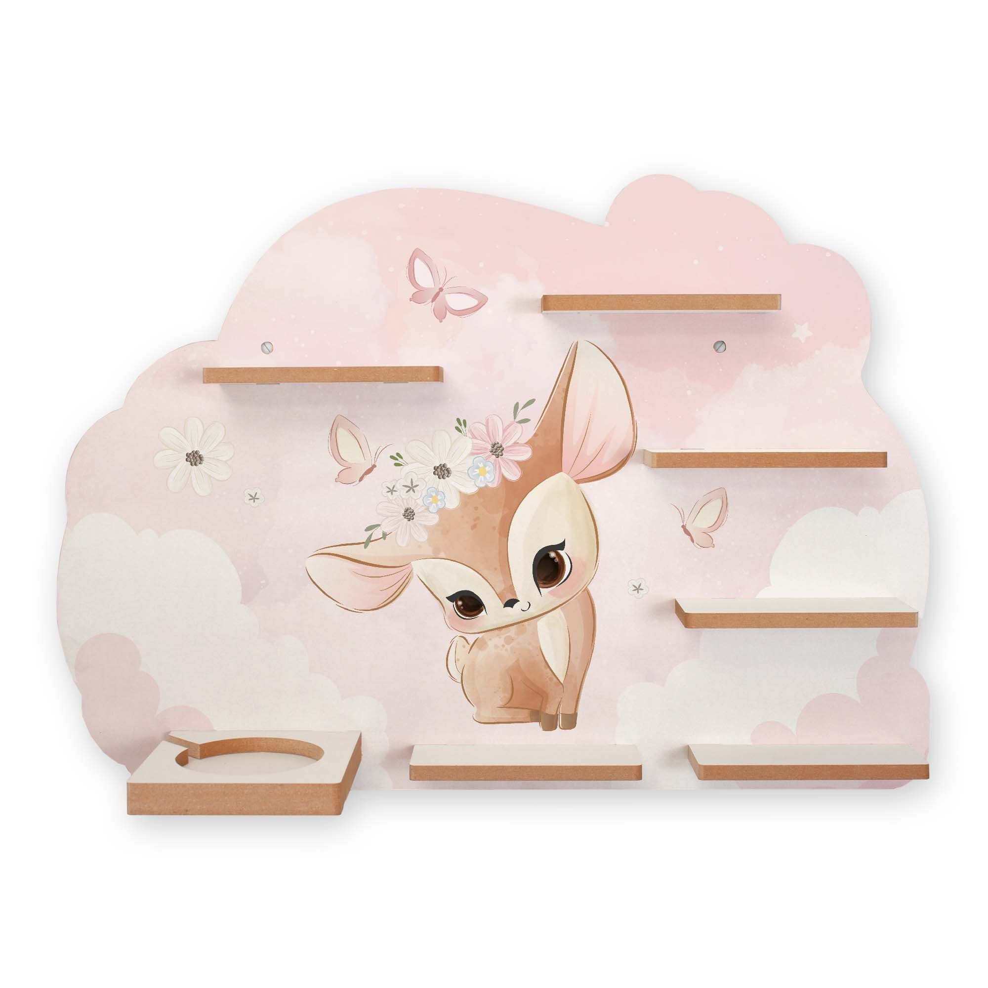 Kreative Feder Wandregal MUSIKBOX-REGAL Reh mit Blumenkranz, für TONIE-BOX günstig online kaufen