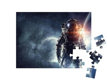 puzzleYOU Puzzle Astronaut im Weltraum, 48 Puzzleteile, puzzleYOU-Kollektionen