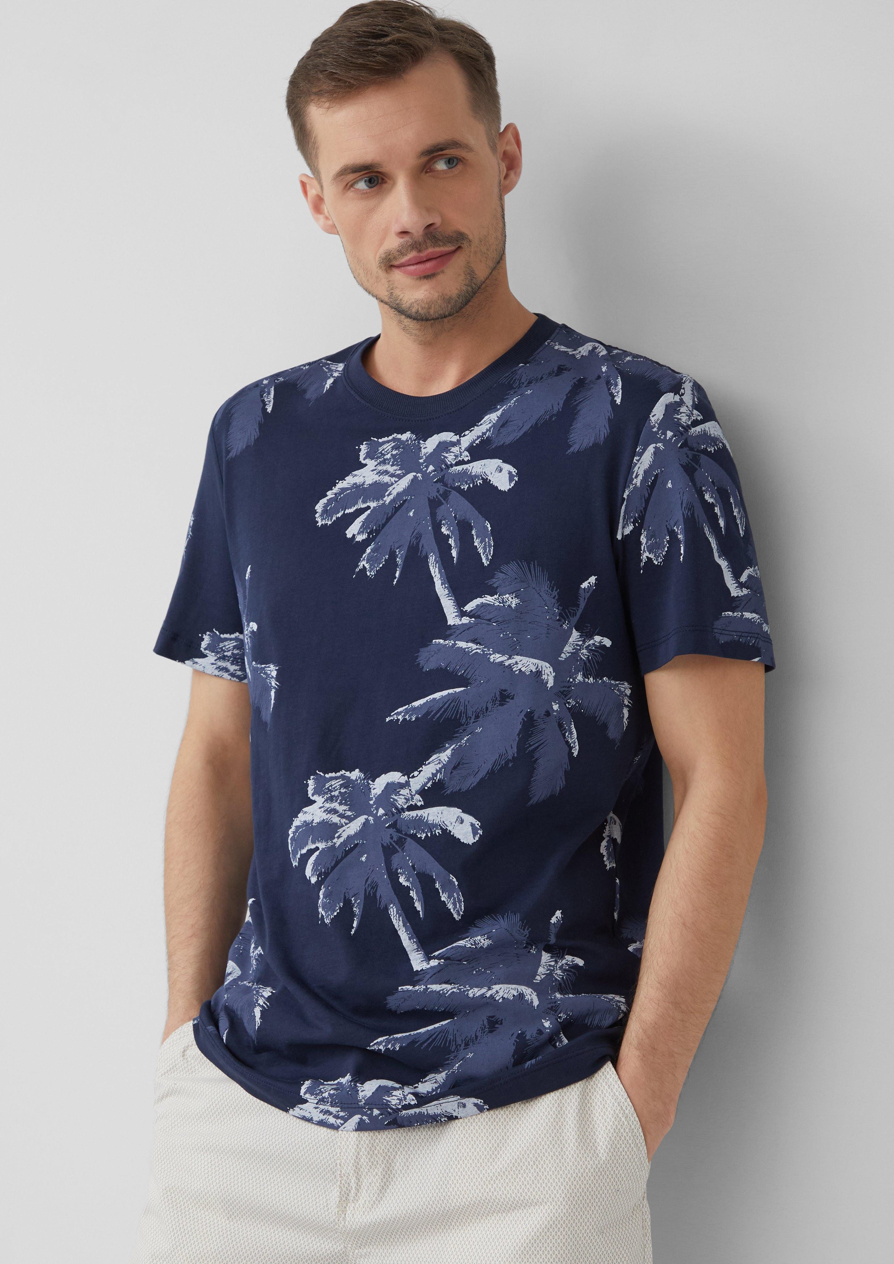 s.Oliver Kurzarmshirt T-Shirt aus Baumwolle mit günstig online kaufen