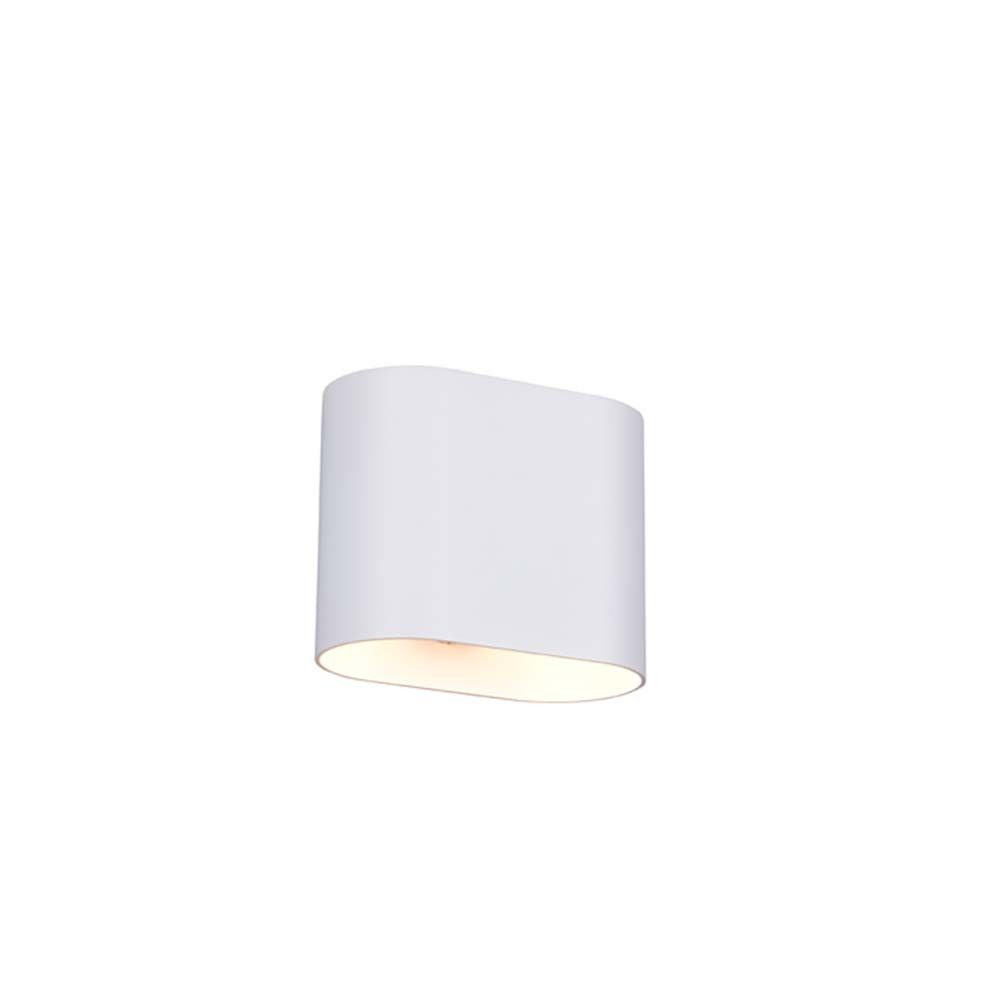 TRIO Leuchten Außen-Wandleuchte, Leuchtmittel nicht inklusive, Wandleuchte Wandlampe Flurleuchte Metall weiß G9 up and down L 8 cm