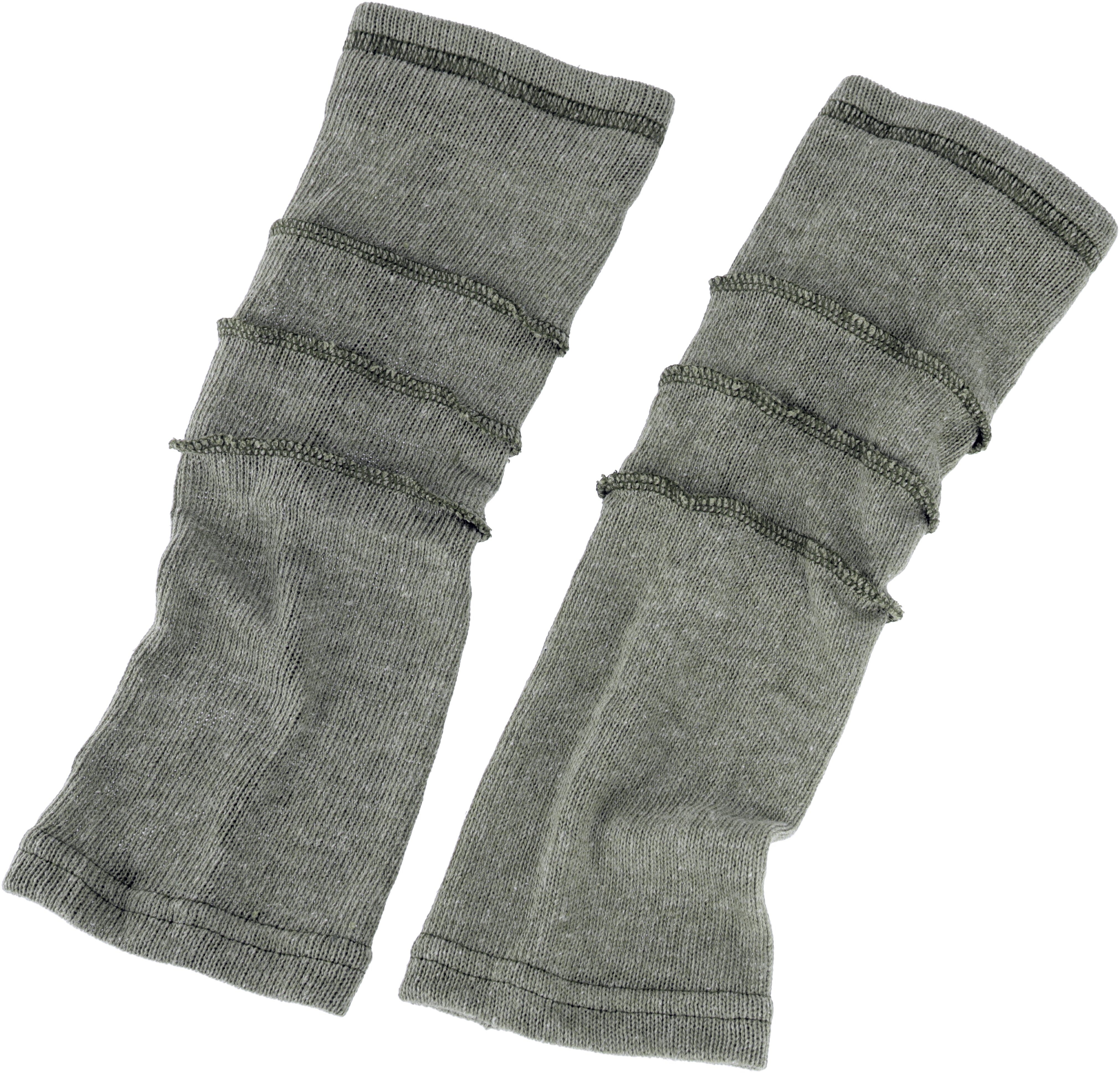Haussocken Beinstulpen, Feinstrick Stulpen mit Overlock -..