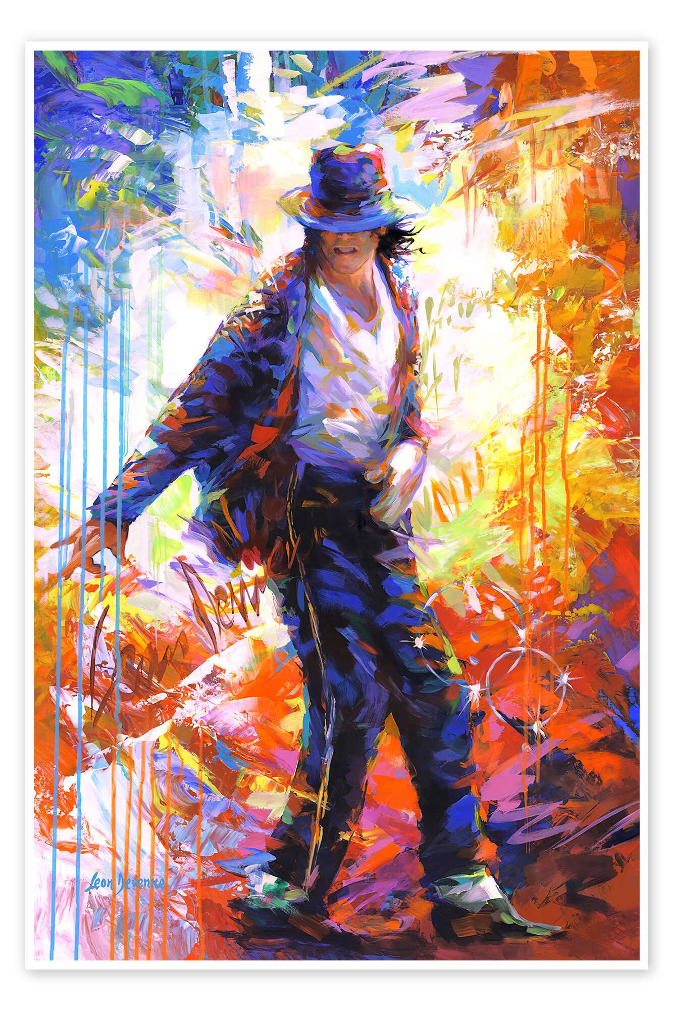 Posterlounge Wandbild Michael Jackson, modernes Porträt, Leon Devenice, erhältlich als Poster, Leinwandbild, Wandsticker oder Acrylglasbild