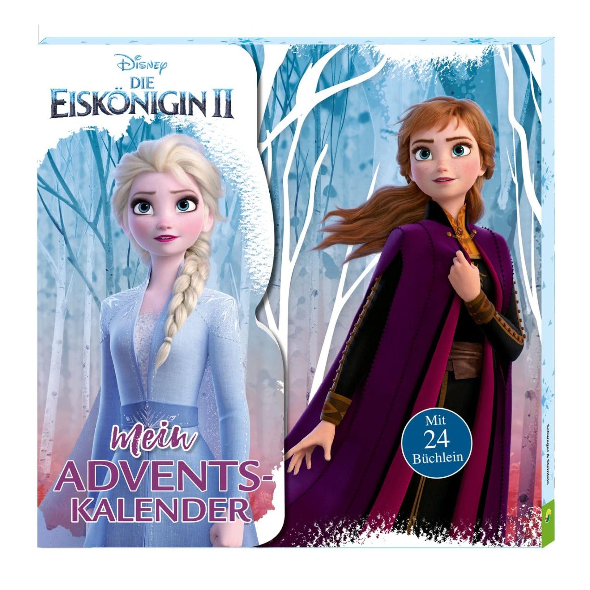 Schwager & Steinlein Verlag Bücher-Adventskalender Frozen Mein Adventskalender mit 24 Mini-Büchlein Disney Die Eiskönigin
