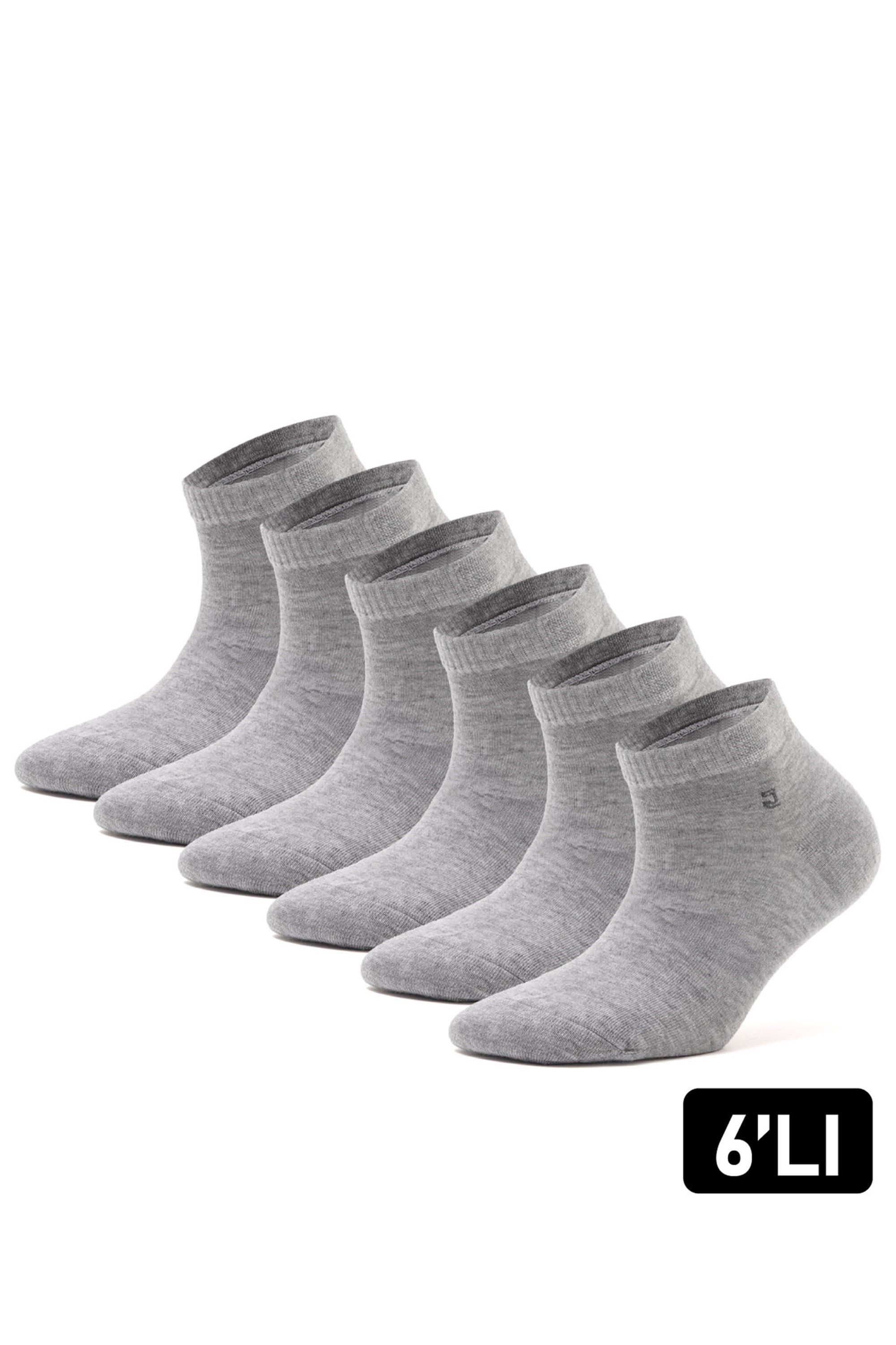 öts Herren 6er-Pack Baumwoll Knöchelsocken atmungsaktiv Slipper