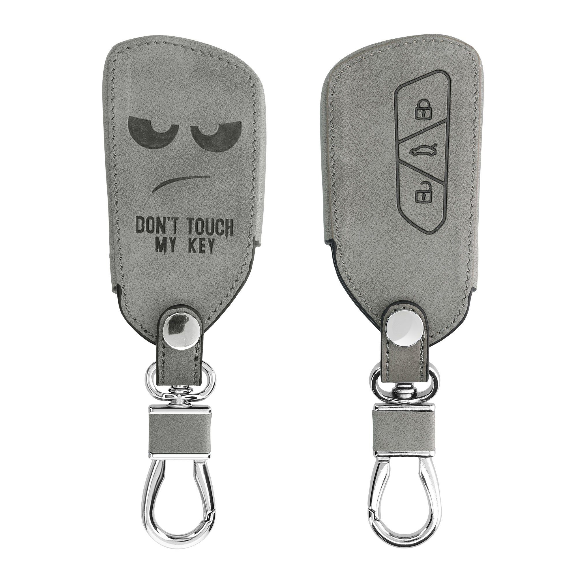 kwmobile Schlüsseltasche Autoschlüssel Hülle für VW Golf 8 (1-tlg), Nubuklederoptik - Kunstleder Schutzhülle Schlüsselhülle Cover