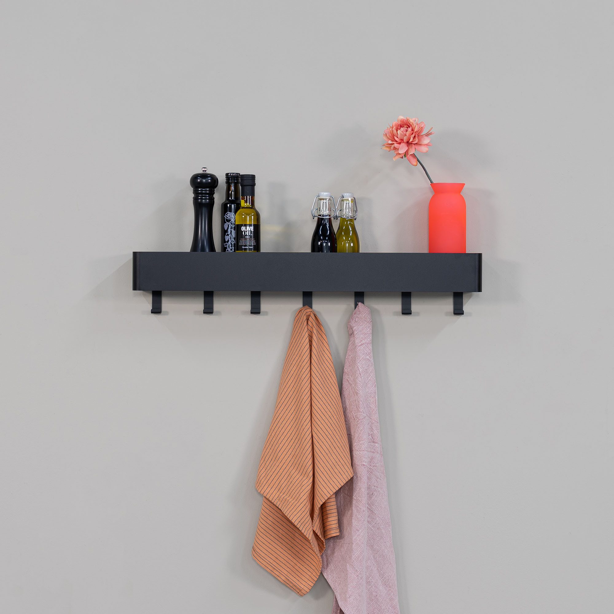 Spinder Design Garderobenhaken Multi 7 (1 St), 2-in-1 Wandregal + Garderobe