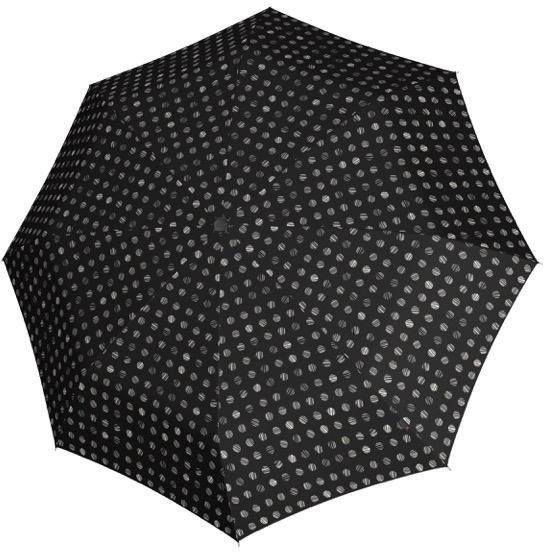 Taschenregenschirm classic schwarz-weiß Duomatic, pinta Knirps® Medium A.200 uni