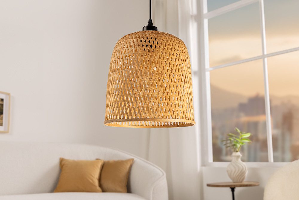 riess-ambiente Hängeleuchte ORGANIC LIVING 25cm natur · Pendellampe mit Sch günstig online kaufen