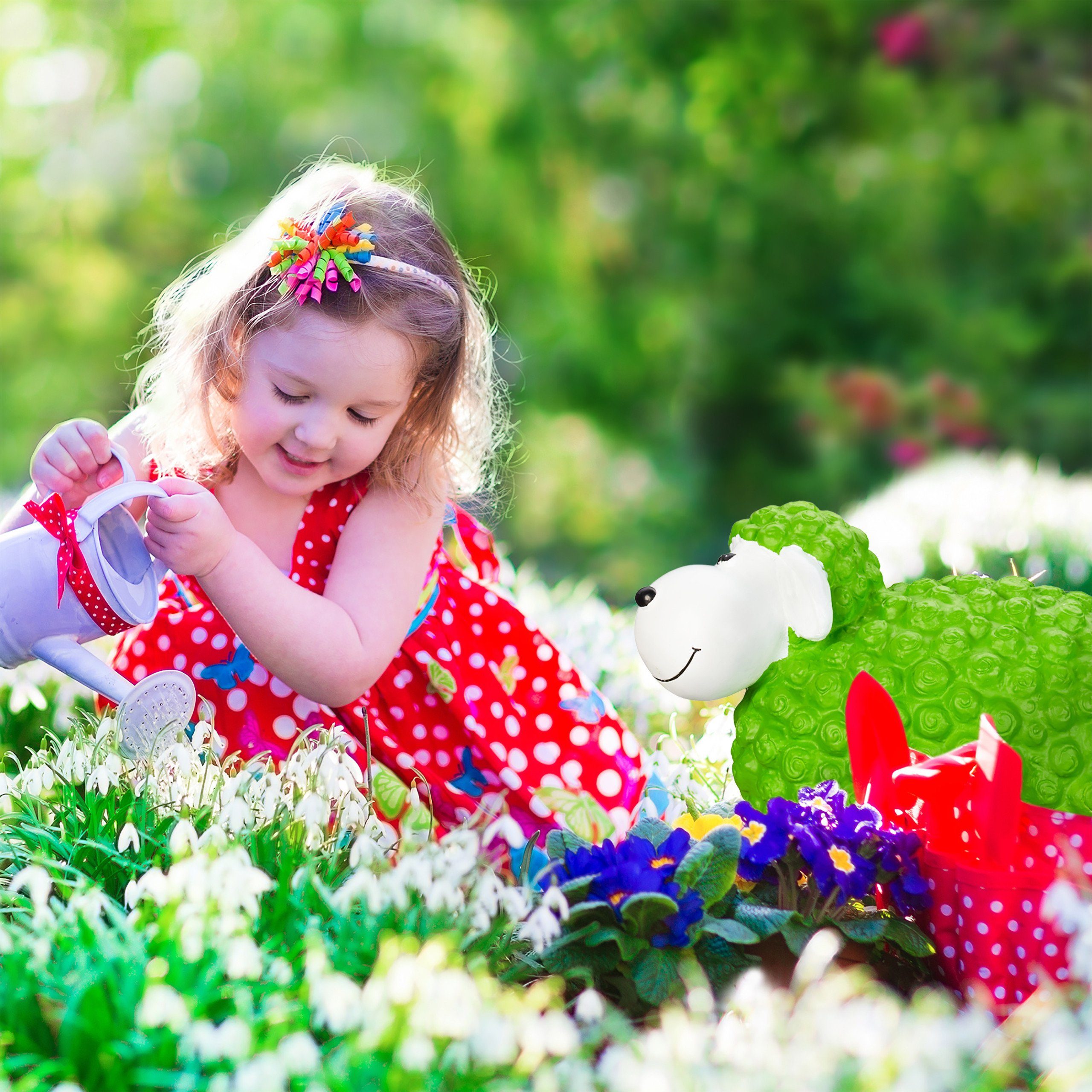 relaxdays Gartenfigur Schaf, grün günstig online kaufen