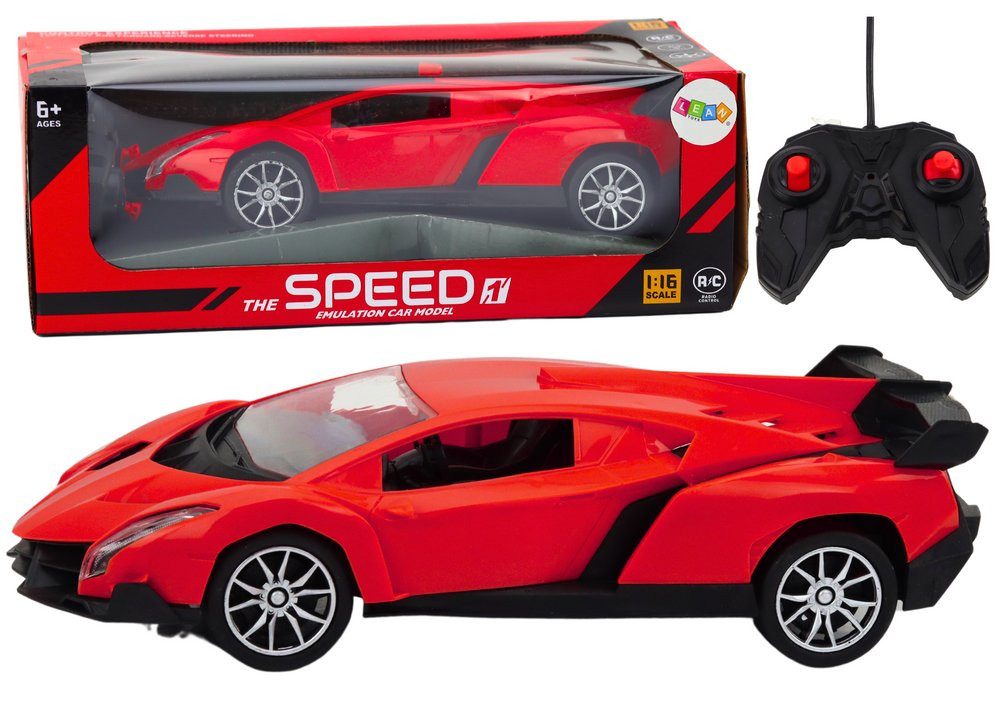 Wisam RC-Auto Ferngesteuerter Sportwagen, rot, 1:16 RC-Car