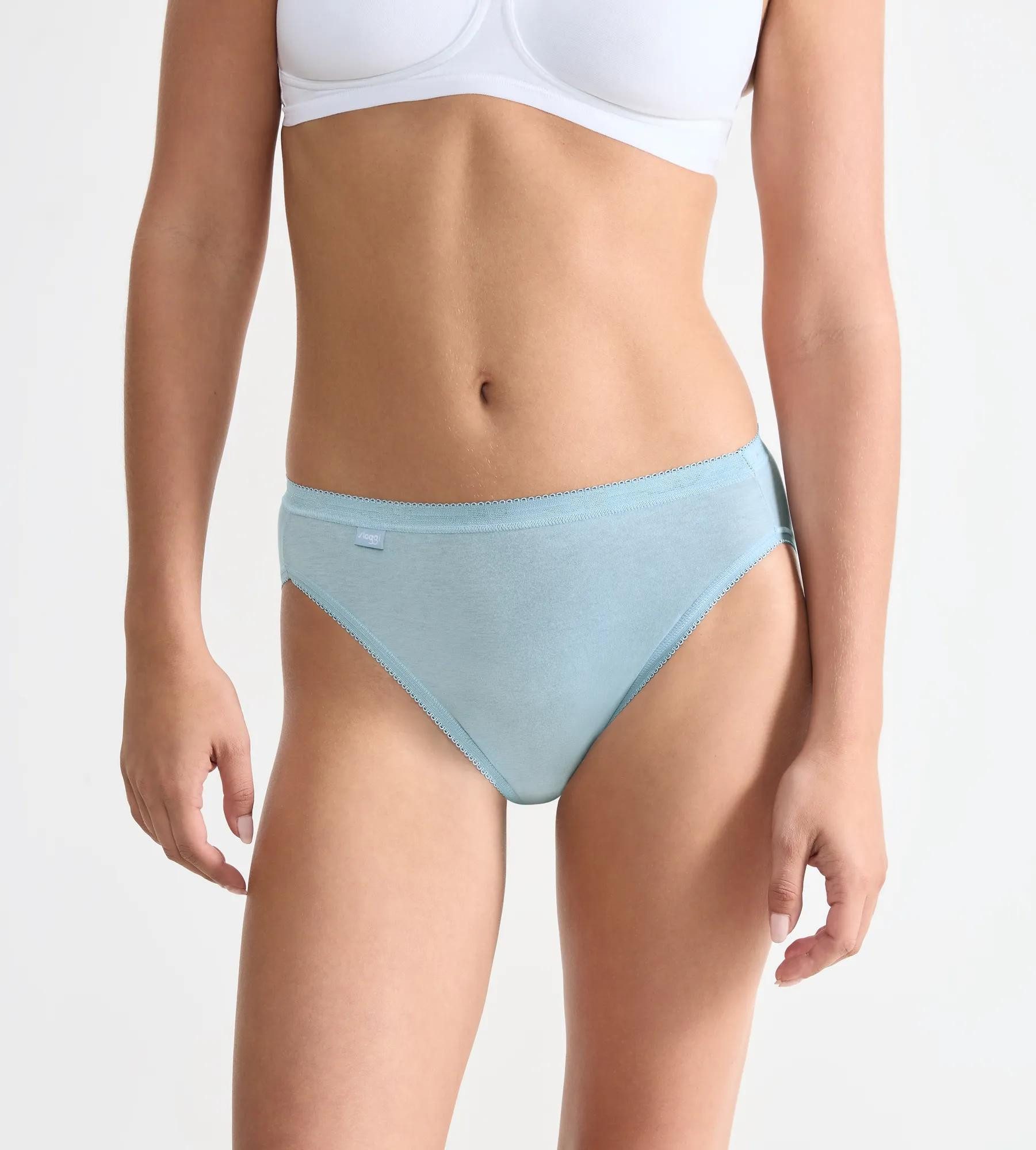 sloggi Taillenslip Basic+ Tai (3er Pack) mit hohem Beinausschnitt, Cotton-Mix, glatte Nähte