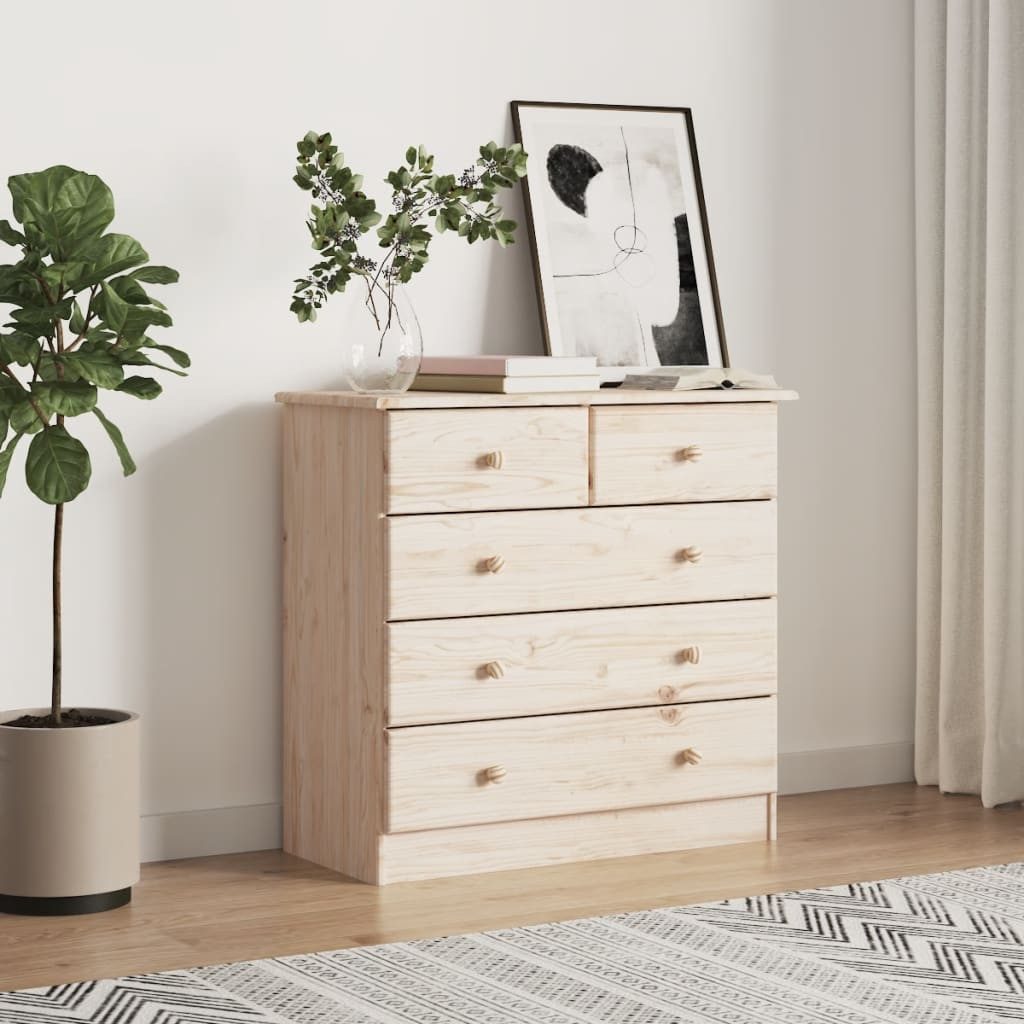 vidaXL Kommode Kommode ALTA 77x35x73 cm Massivholz Kiefer (1 St)