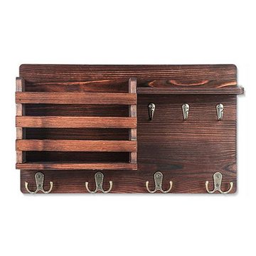 Vicbuy Schlüsselbrett Schlüsselhalter Hängend mit 11 Schlüsselhaken, (Dekorative Schlüsselbrett mit Briefkasten), für Eingang, Mudroom, Flur, Schlafzimmer, Wohnzimmer