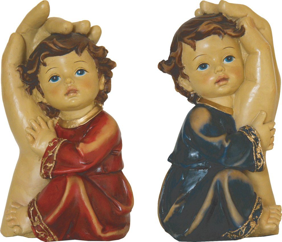 dekoprojekt Dekofigur Heiligenfigur Schützende Hand farbig 2-teilig 11,3 cm | Dekofiguren