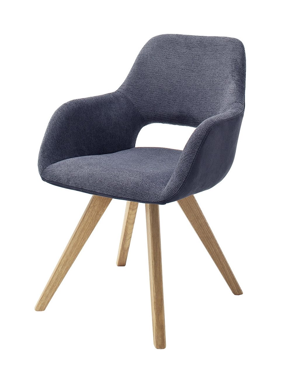 freiraum Schalenstuhl ASELLA, in Nachtblau, Stoffmix Fantasy/ Arizona - 56x86x64 (BxHxT)