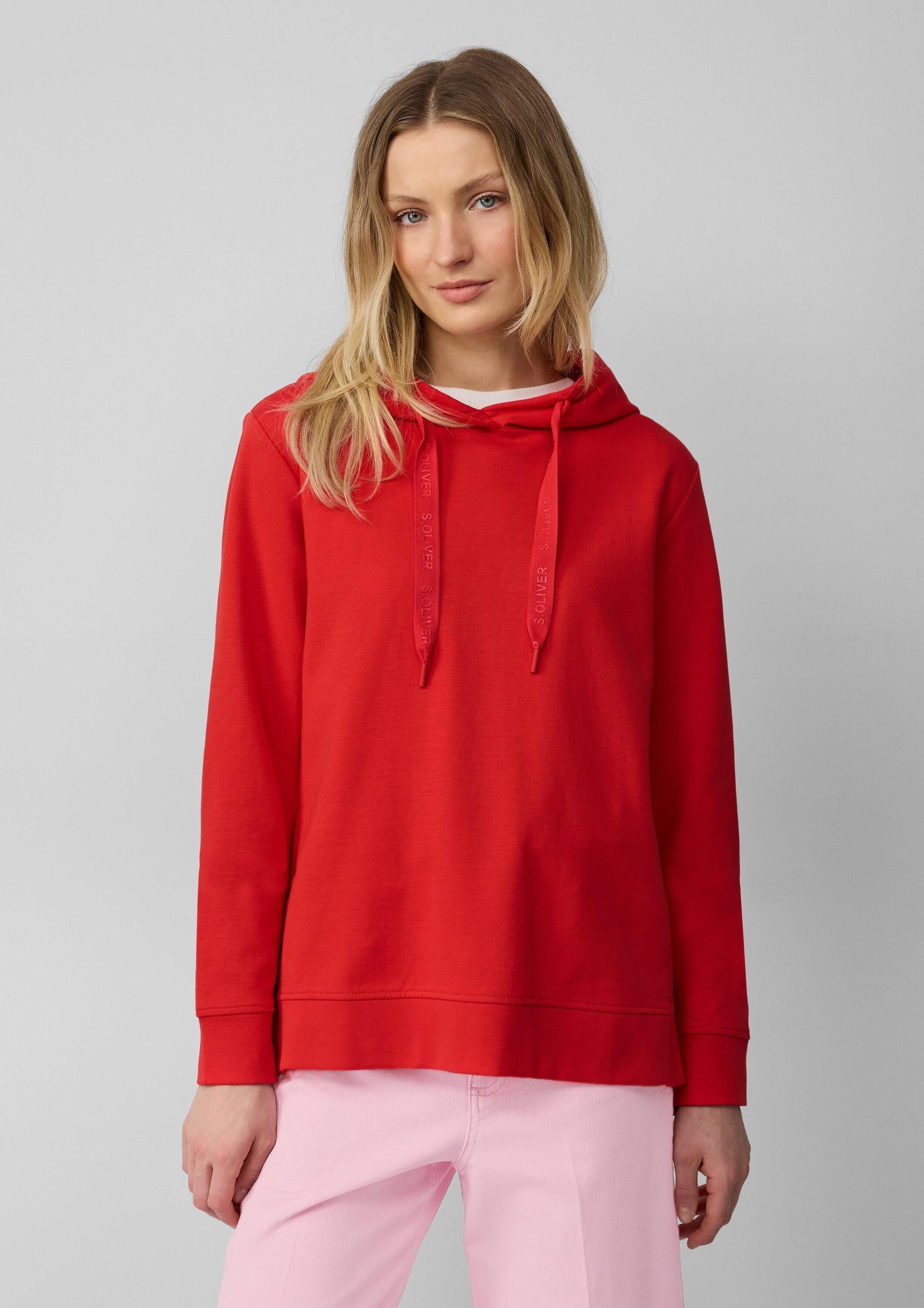 s.Oliver Sweatshirt Sweatshirt Weiches Kapuzensweatshirt mit seitlichen Sch günstig online kaufen