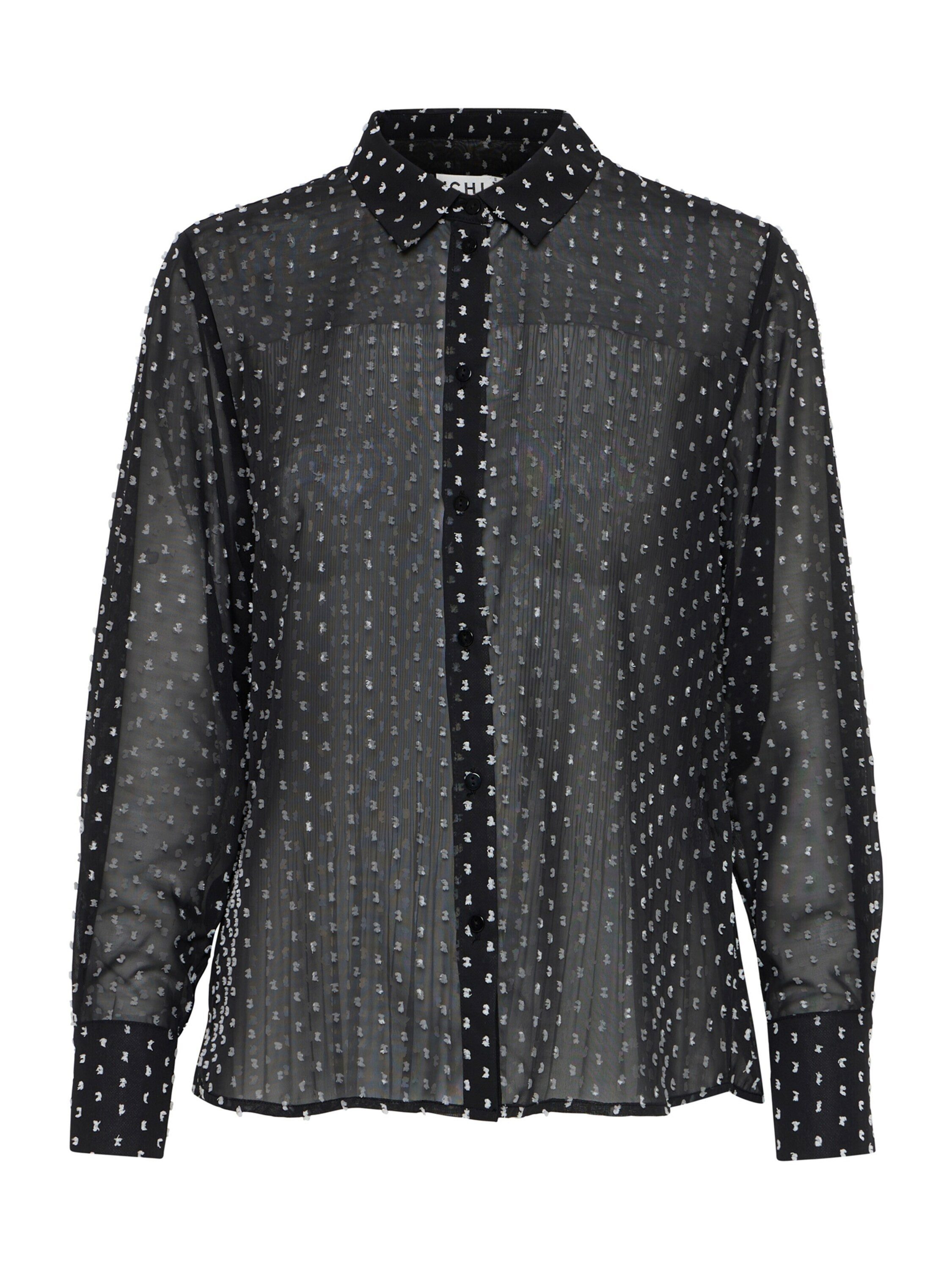 Ichi Langarmbluse NELLA (1-tlg) Plissee