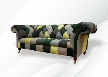 JVmoebel Chesterfield-Sofa Designe bunte Chesterfield Couch 3-er Sofa Modernes Design Neu, Made in Europe