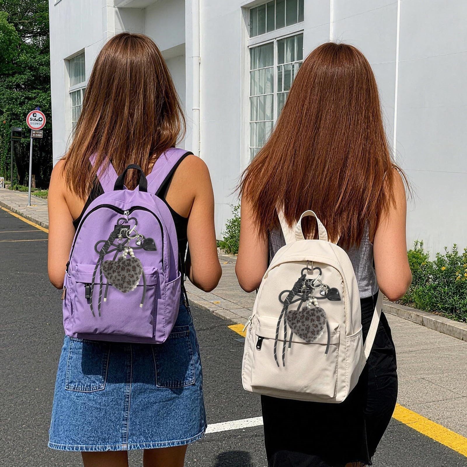 FOUORTUNATE-BEE Schlüsselanhänger Schlüsselanhänger Damen Plüsch Leopard Taschenanhänger weich, Für Tasche Rucksack Autoschlüssel Geschenk Mode Accessoire