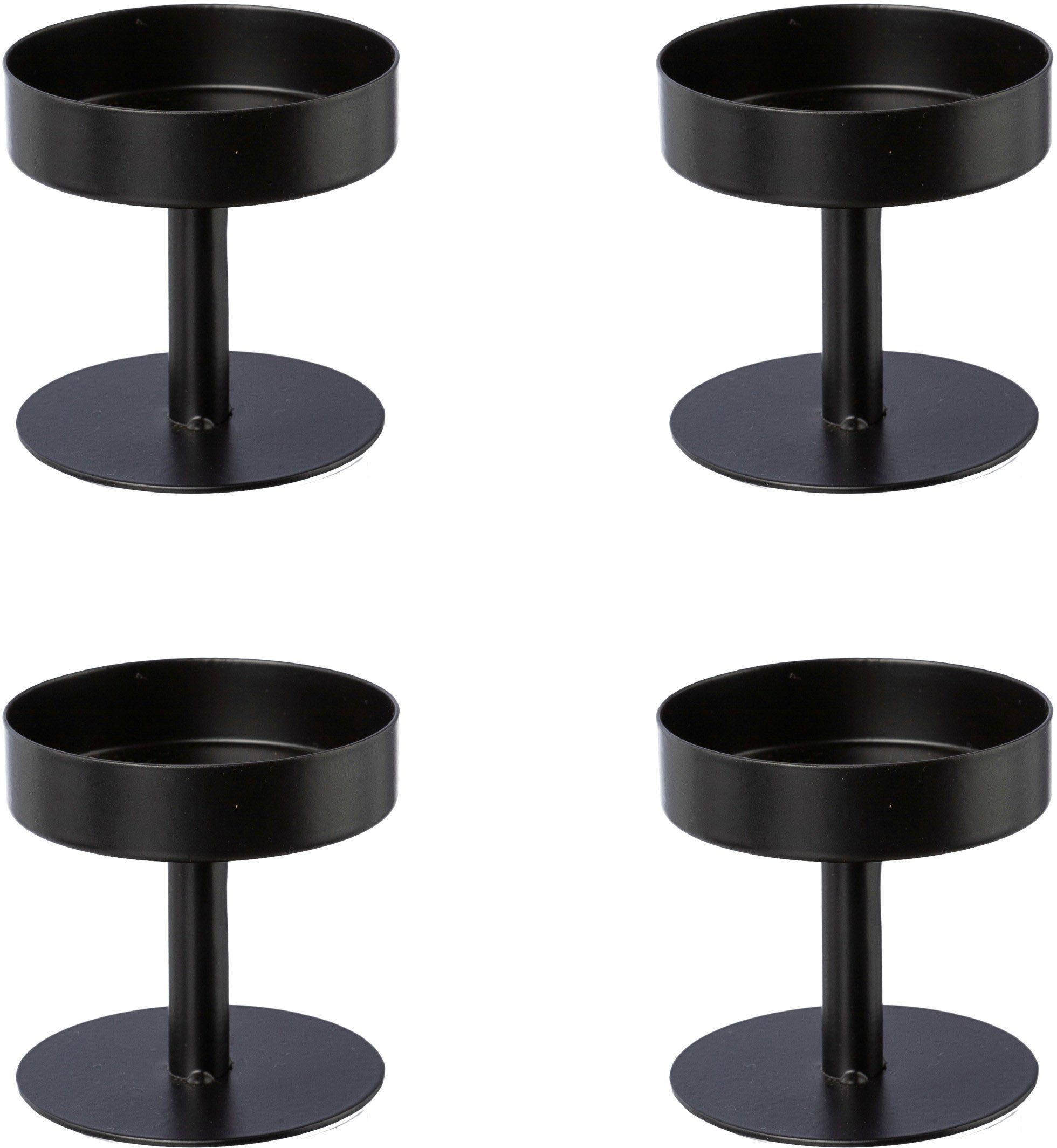 Kostensparend Creativ deco Kerzenhalter (4 cm Stumpenkerzen, für Ø St), Set, 6 4er