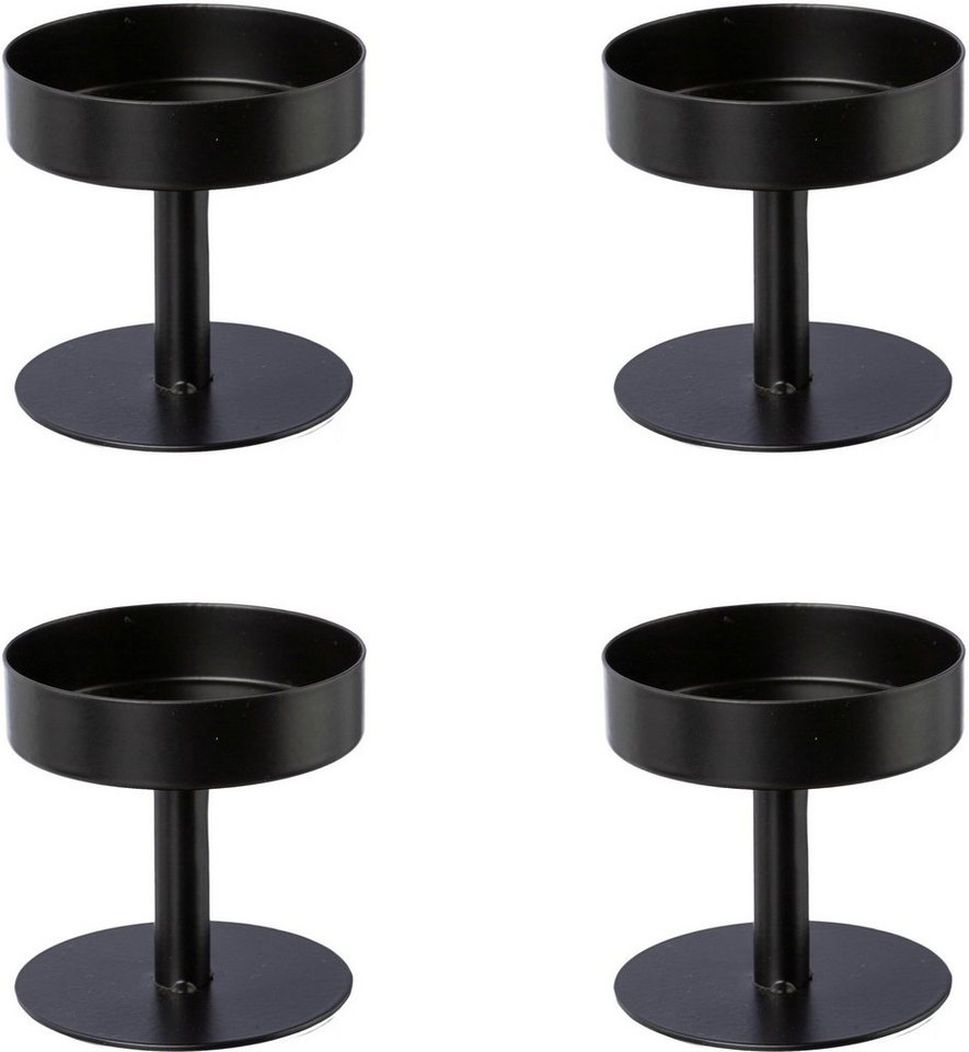 Creativ deco Kerzenhalter (4 St), für Stumpenkerzen, 4er Set, Ø 6 cm