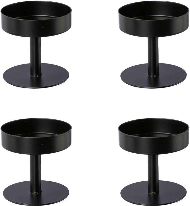 Creativ deco Kerzenhalter (4 St), für Stumpenkerzen, 4er Set, Ø 6 cm