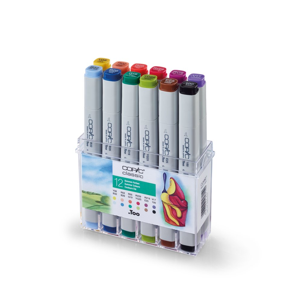 Thumbnail - COPIC Marker Marker Set - Sommerfarben - 12 Stück, (1-tlg)