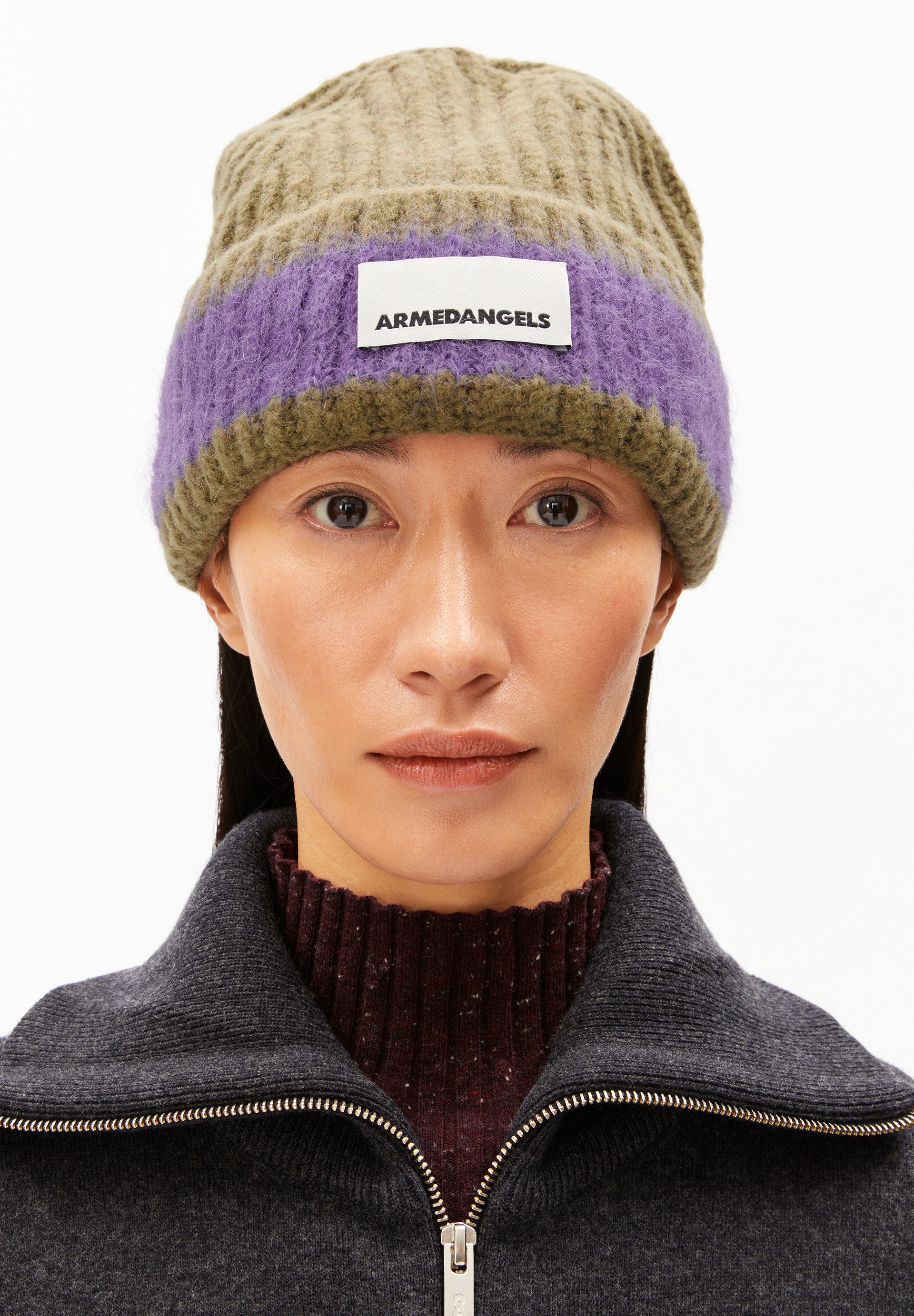 Armedangels Strickmütze JUPILAA STRIPED UN-WASTED Unisex