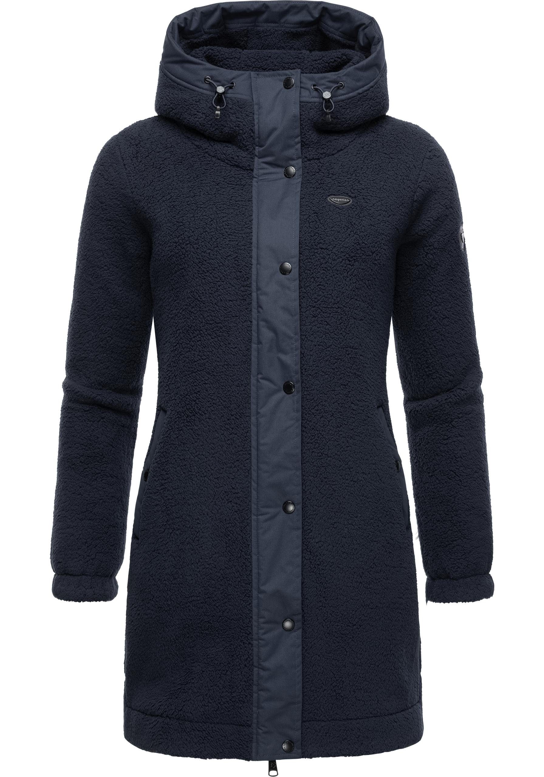 Ragwear Outdoorjacke Cousy flauschige Übergangsjacke mit Teddyfell und Kapuze