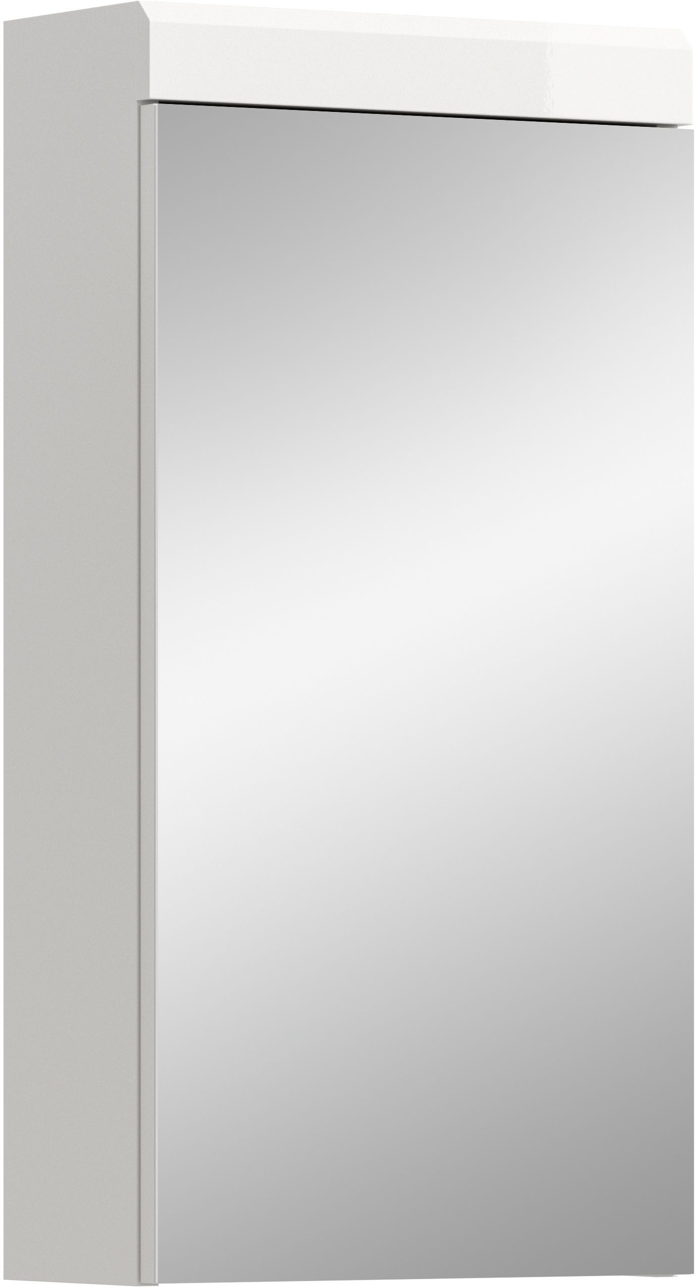 welltime Badezimmerspiegelschrank SIENA, Breite 40 cm, 1 Spiegeltür, 2 Einlegeböden, 3 Fächer (TOPSELLER!, Türanschlag wechselbar) Badmöbel, Badschrank, Schrank, Bad, Spiegel, Hängespiegel, Badspiegel