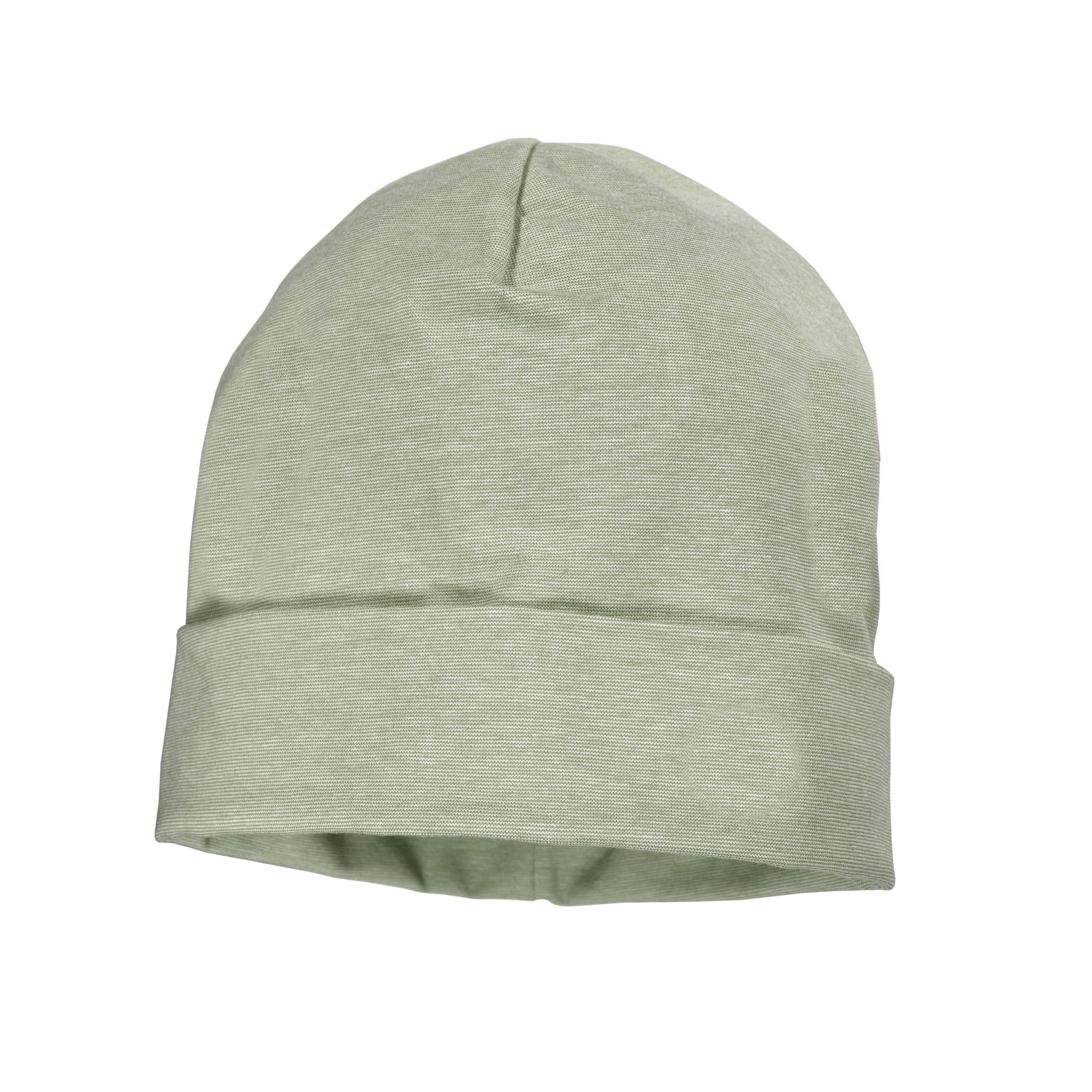 Jerseymütze GOTS BABY-Beanie, Umschlagrand Microringel, Jersey, UV 50