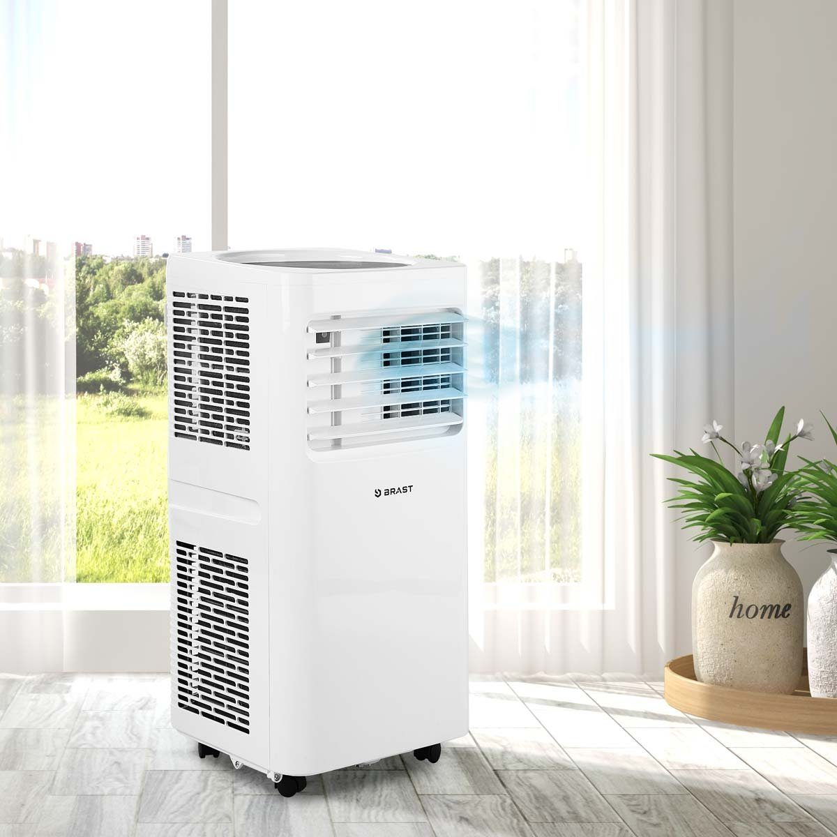BRAST Klimaanlage qm, bis 3in-1 Abluftschlauch, 45 für Standventilator BRAST Klimagerät Ventilator mit Räume mobiles Luftentfeuchter Luftkühler