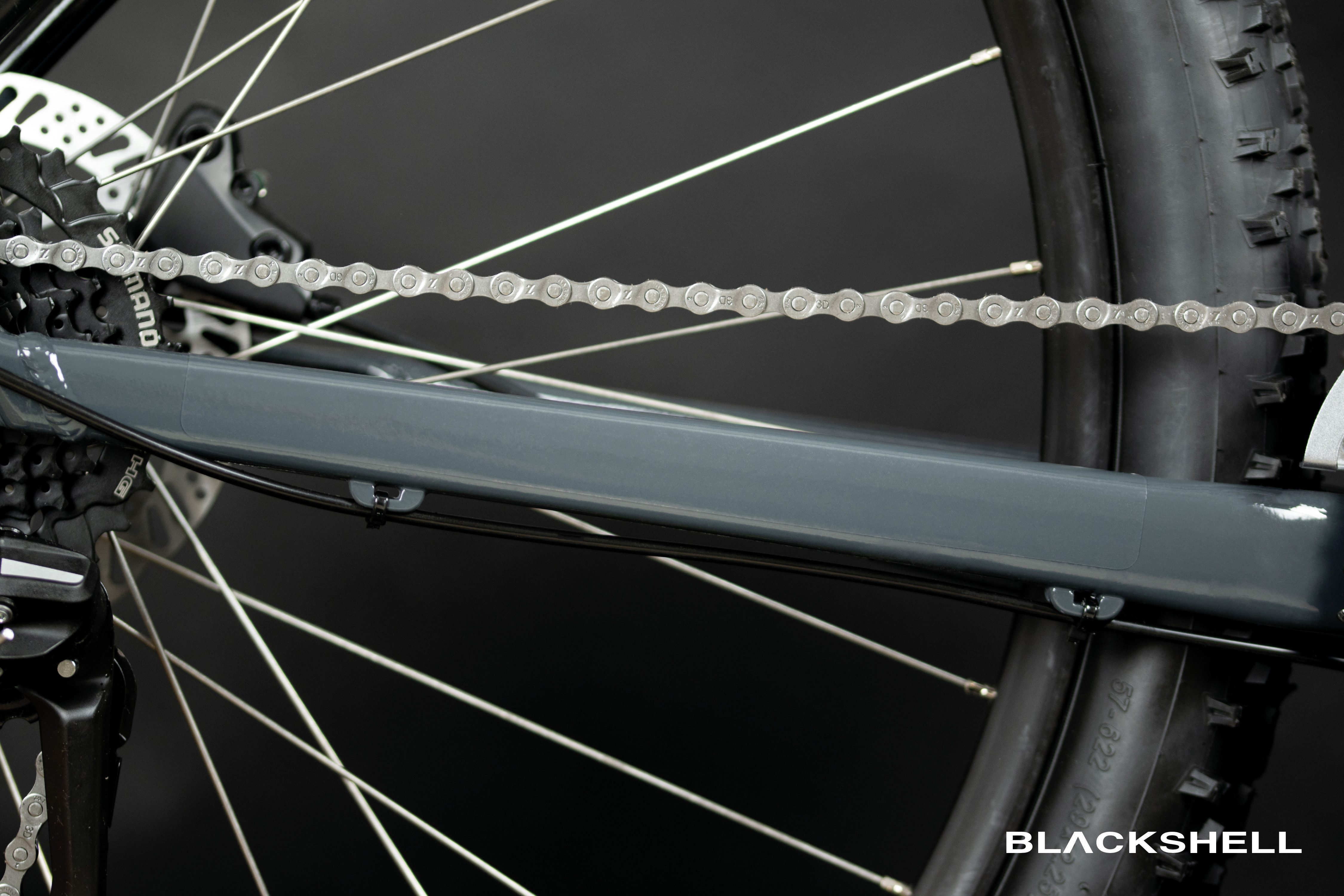 Blackshell Lackschutzfolie Fahrrad Aufkleber Schutzfolie für alle Rahmentypen Transparent, 24-teilig, Steinschlagschutzset, Lackschutzfolie, Einfache Montage – Bild 5 von 5