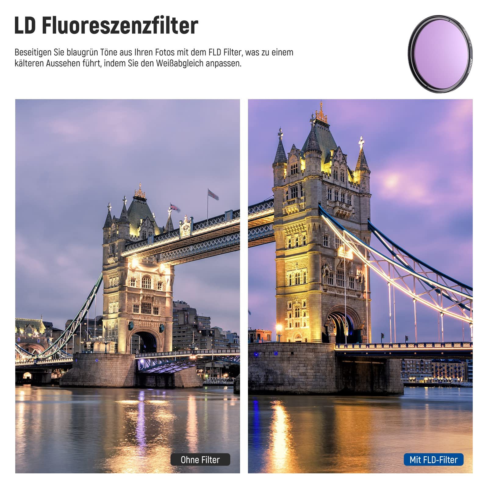 Neewer NW SERIES B 67mm Filter Set ND/CPL/UV mit Blende & Objektivdeckel Foto-Filter-Sets (kreative Farbkorrektur,Vergrößerungsstufen,Präzise Lichtreduzierung)