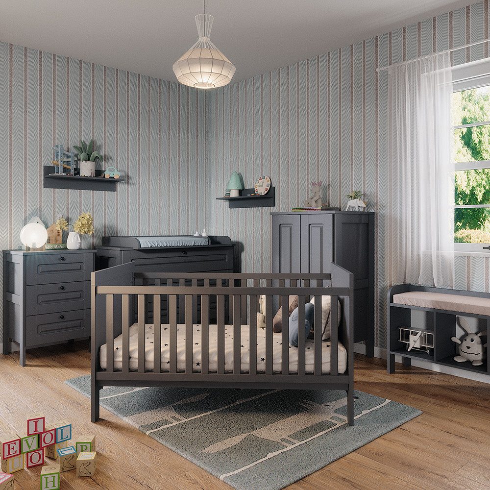 VitaliSpa® Babybett Ajaton, Grau, 144.4 x 83 cm günstig online kaufen