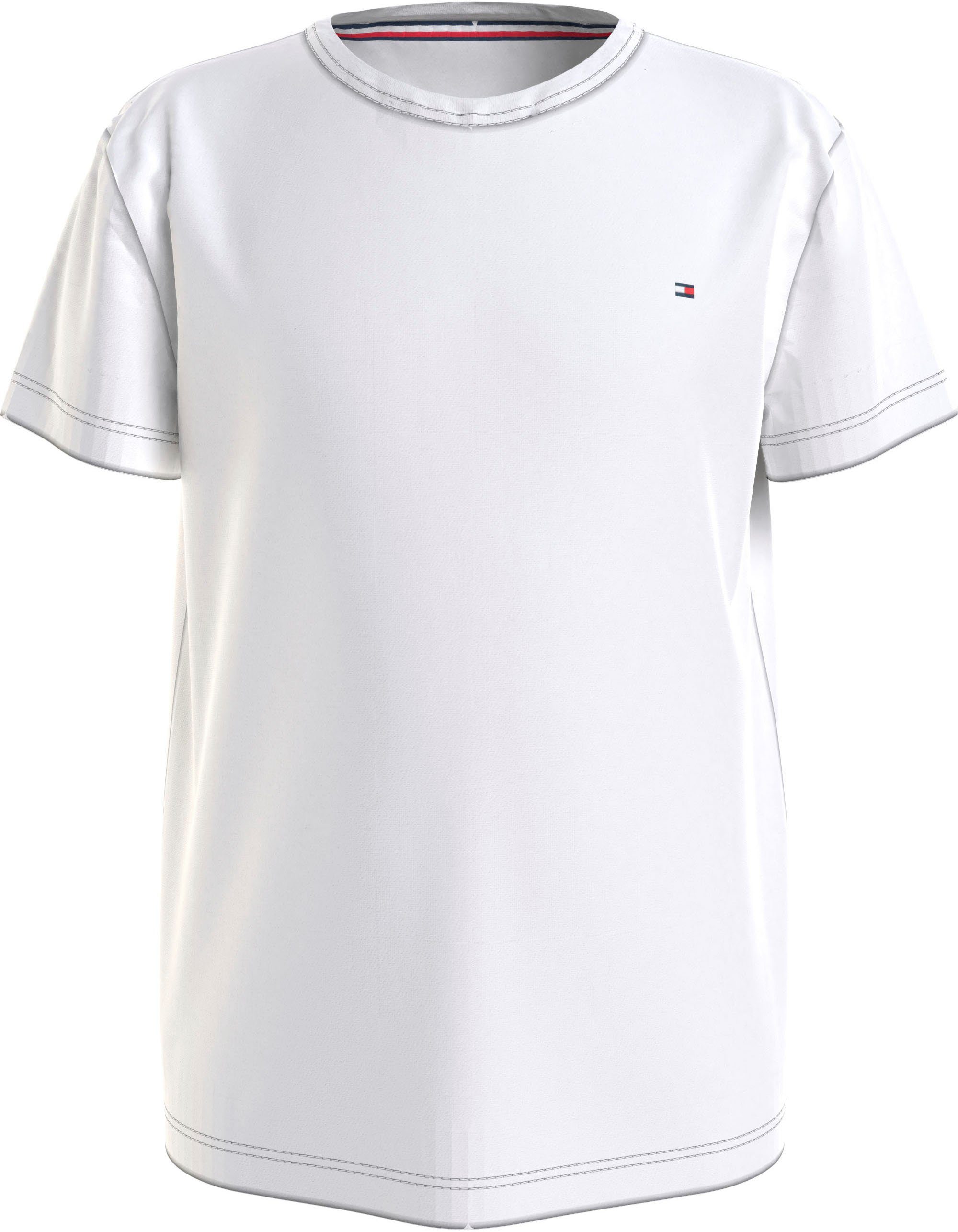 Tommy Hilfiger Tommy Underwear Kurzarmshirt Sky/White 2er-Pack) (Set, 2-tlg., mit Desert Hilfiger Logo-Stickerei