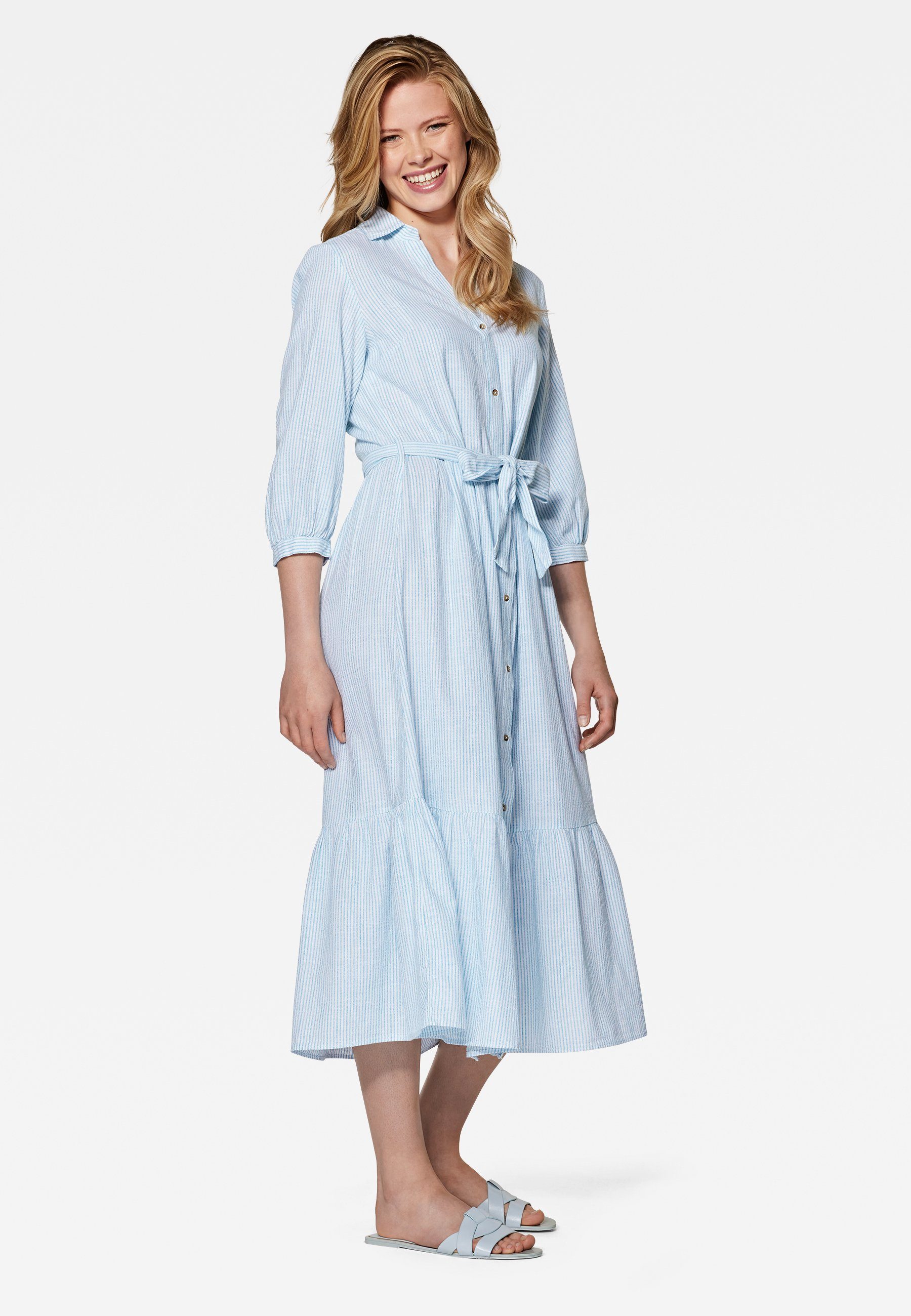 STRIPED Streifen DRESS Kleid Blusenkleid Mavi
